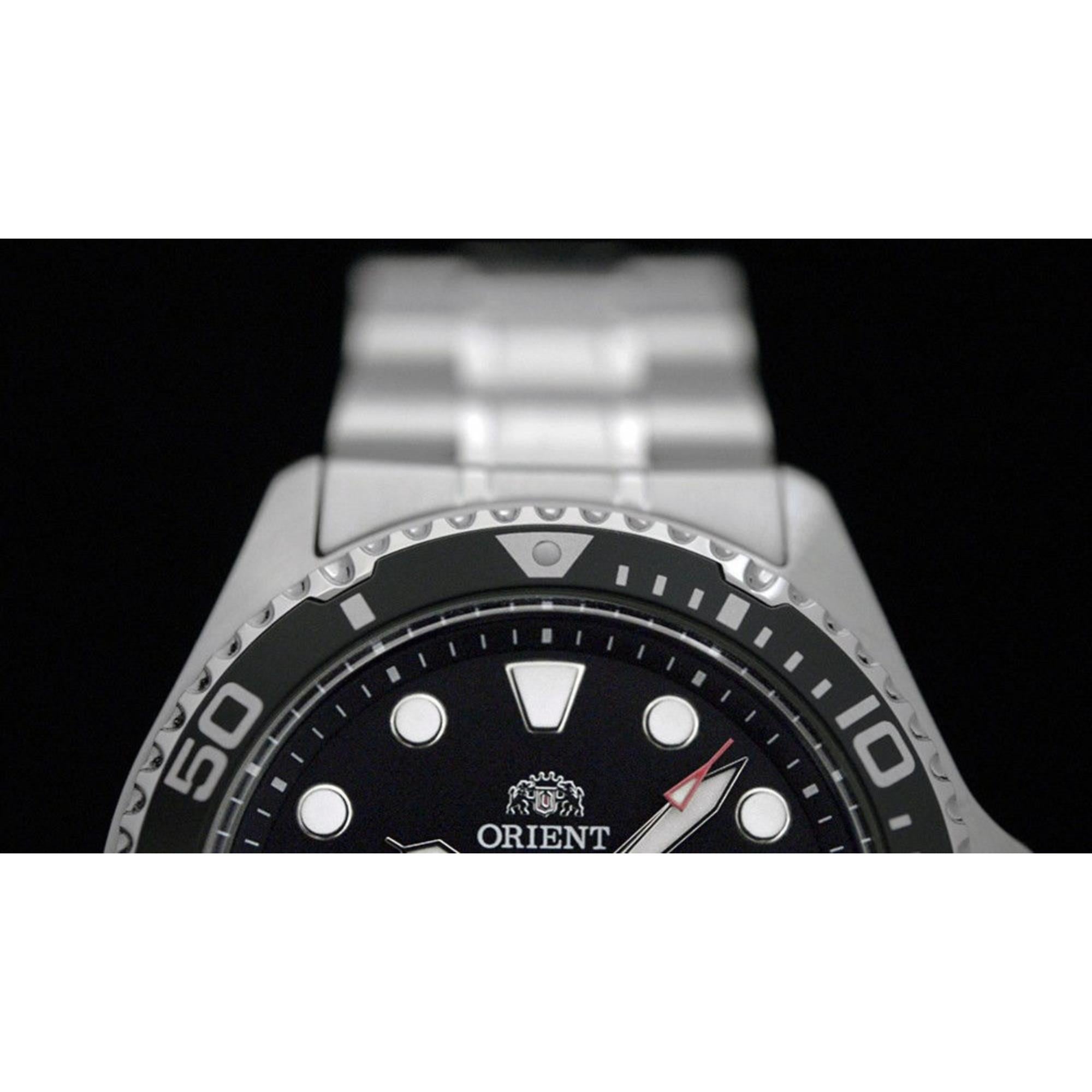 Orient Mako Ray II Automatic Black Dial Steel Strap Men's Dive Watch TAA02004B9