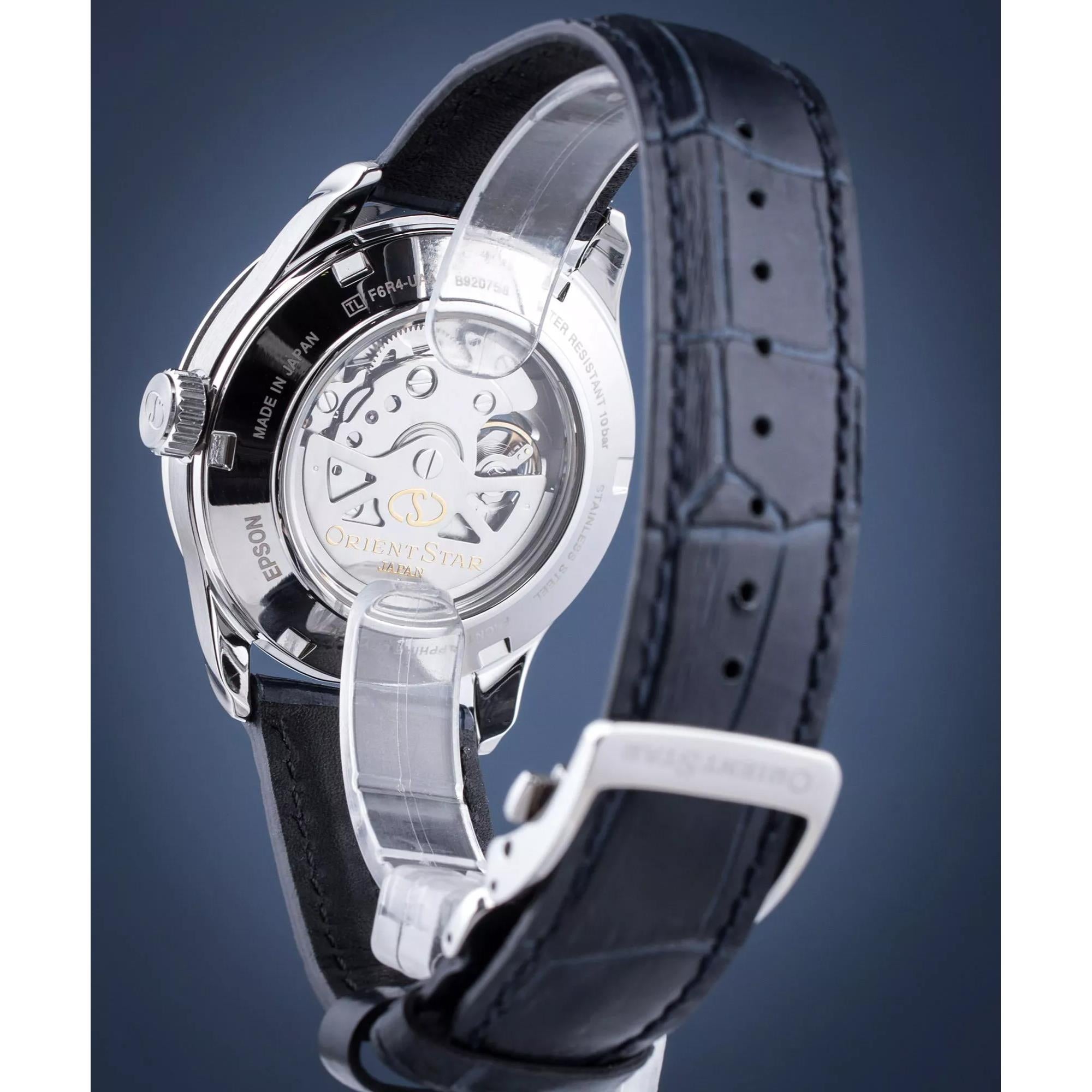 Orient Star Blue Dial Leather Strap Men’s Watch RE-AT0006L00B