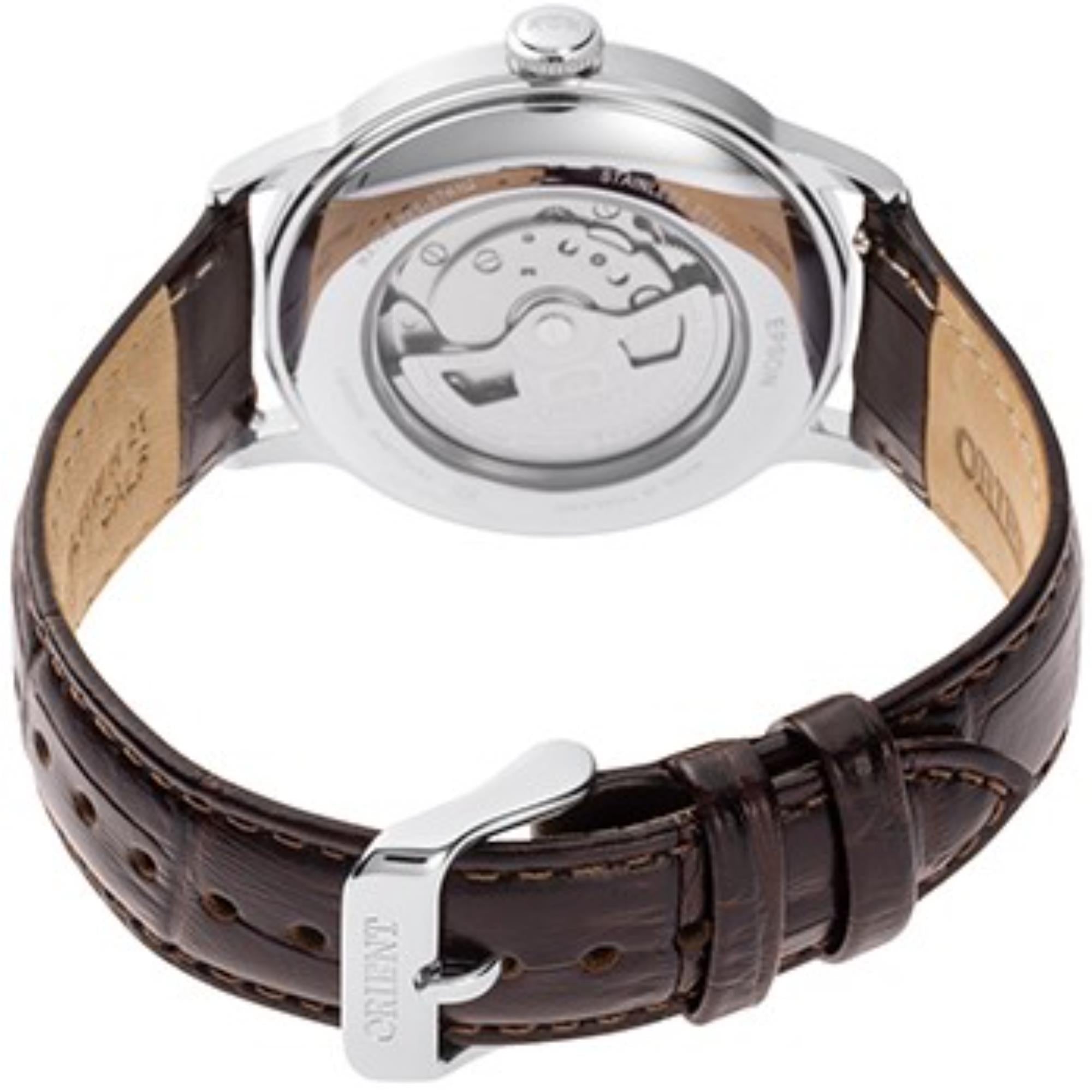 Orient Bambino Classic Green Dial Leather Strap Men's Dress Watch RA-AC0023E30B