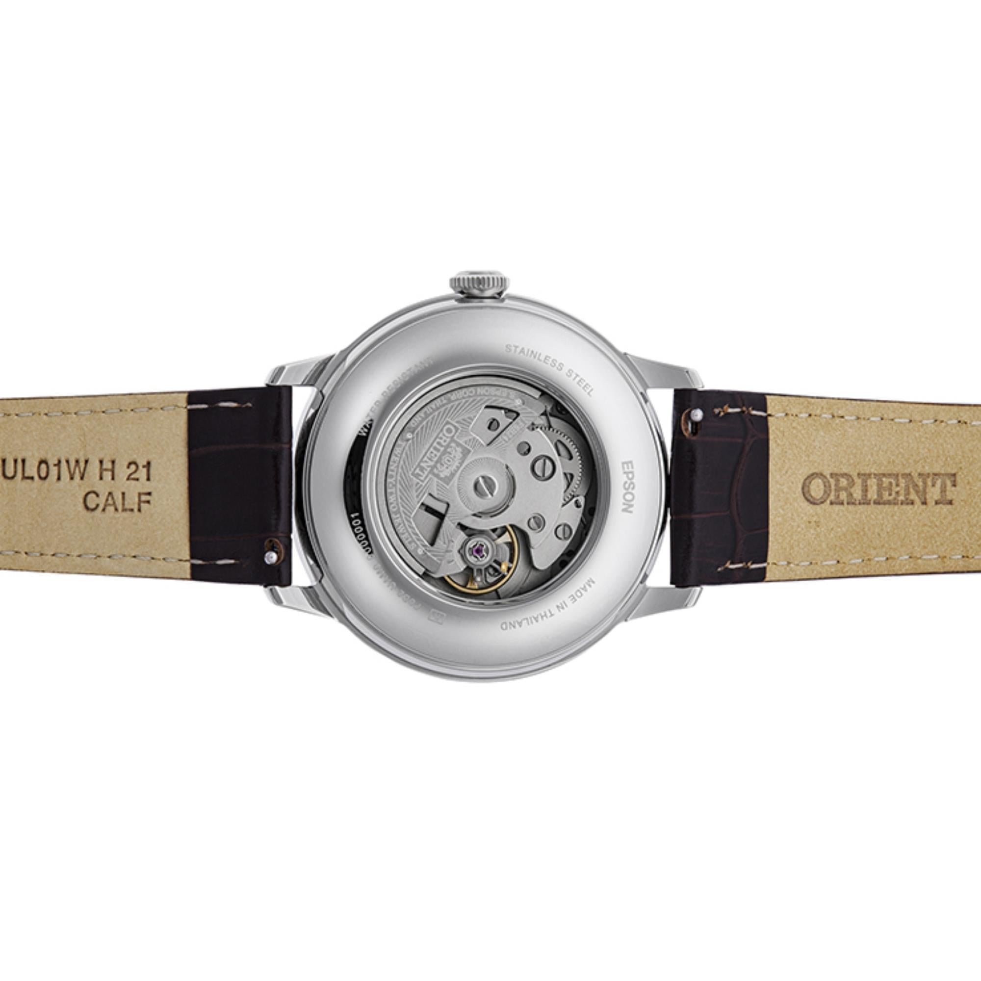 Orient Bambino Sun & Moon Red Dial Men's Watch RA-AK0807R30B