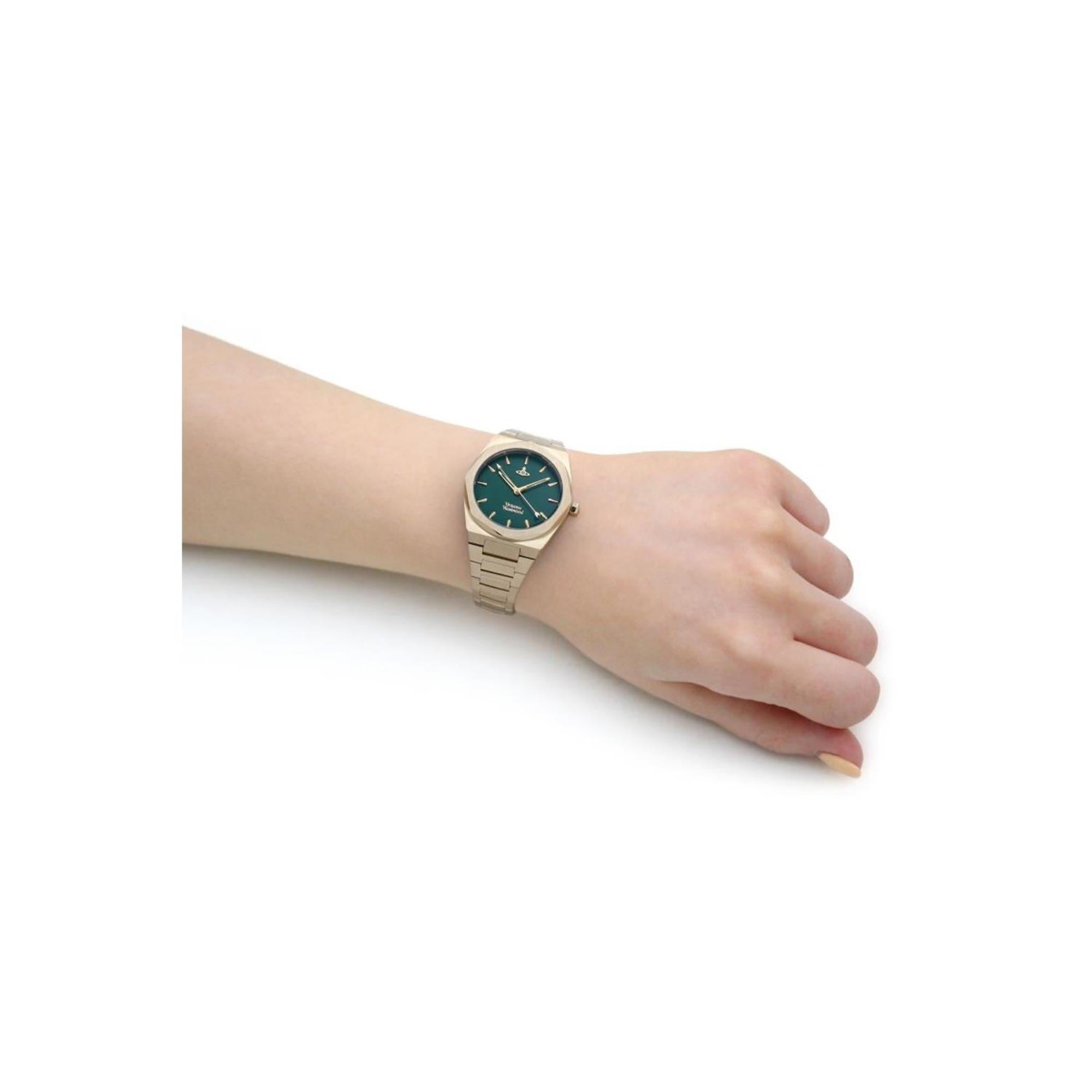 Vivienne Westwood Limehouse Quartz Green Dial Steel Strap Women's Watch VV244GRGD