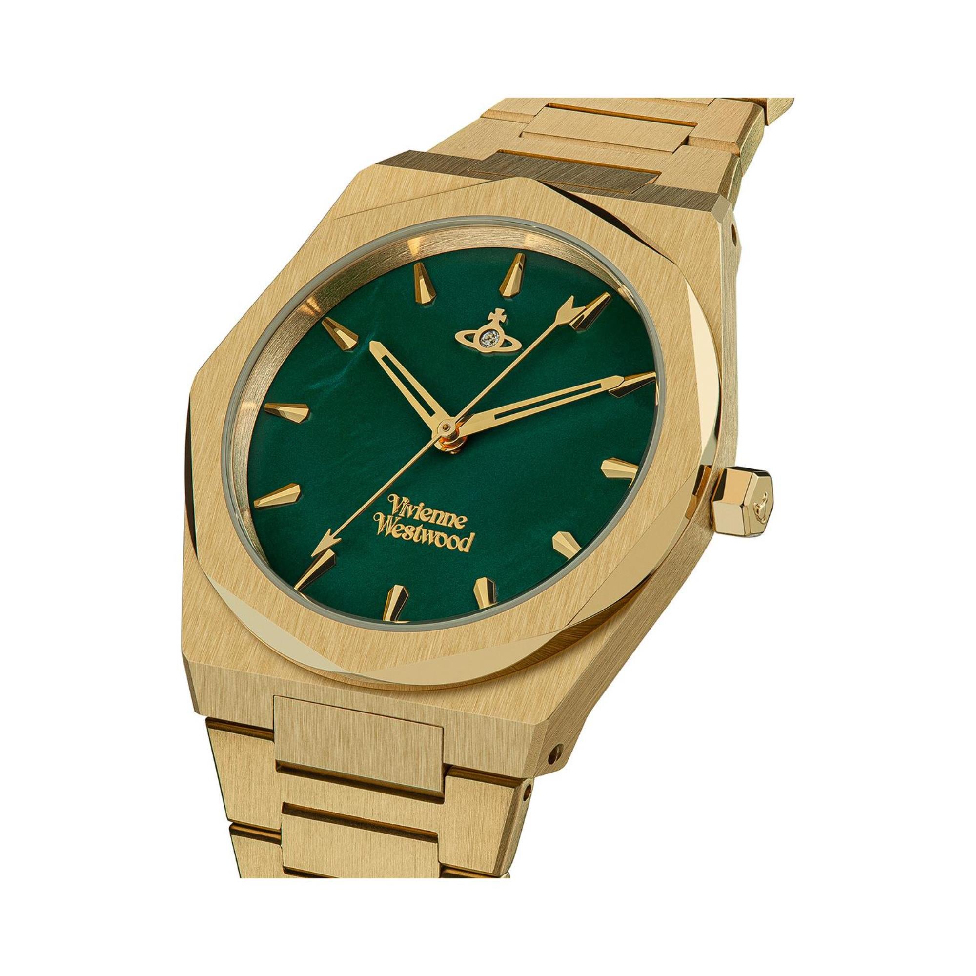 Vivienne Westwood Limehouse Quartz Green Dial Steel Strap Women's Watch VV244GRGD