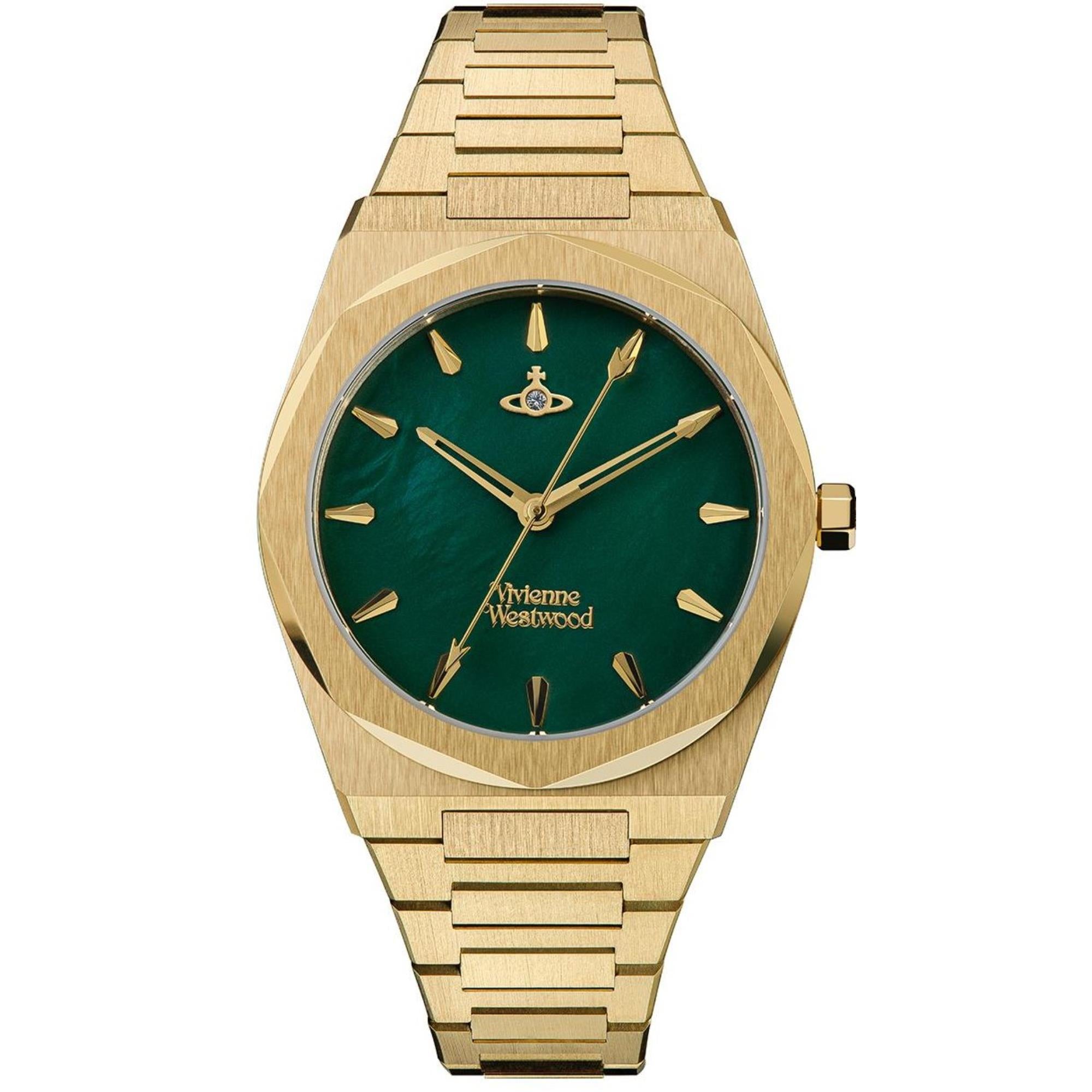 Vivienne Westwood Limehouse Quartz Green Dial Steel Strap Women's Watch VV244GRGD