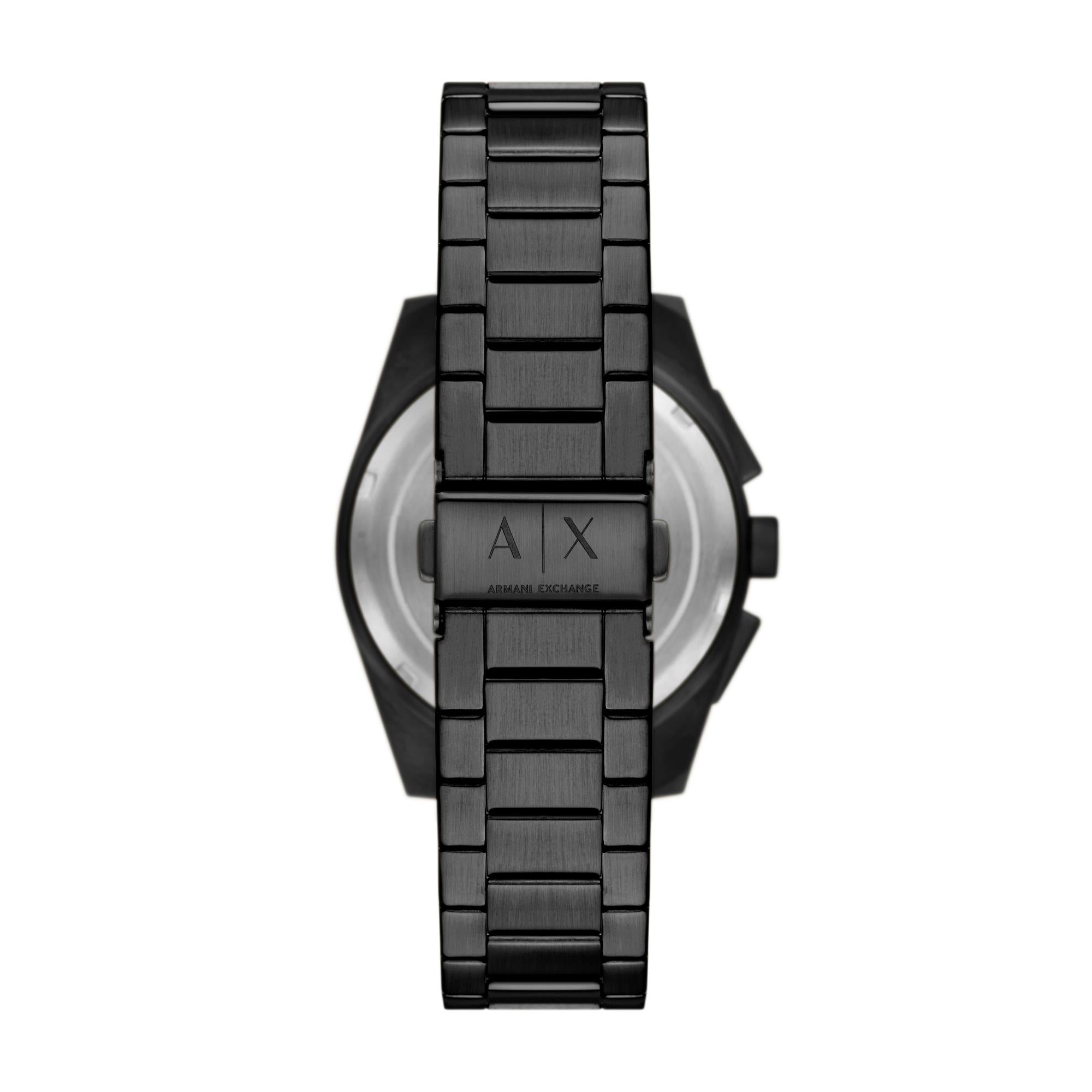 Armani Exchange Parker Chronograph Quartz Black Dial Stainless Steel Strap Men's Watch AX2864