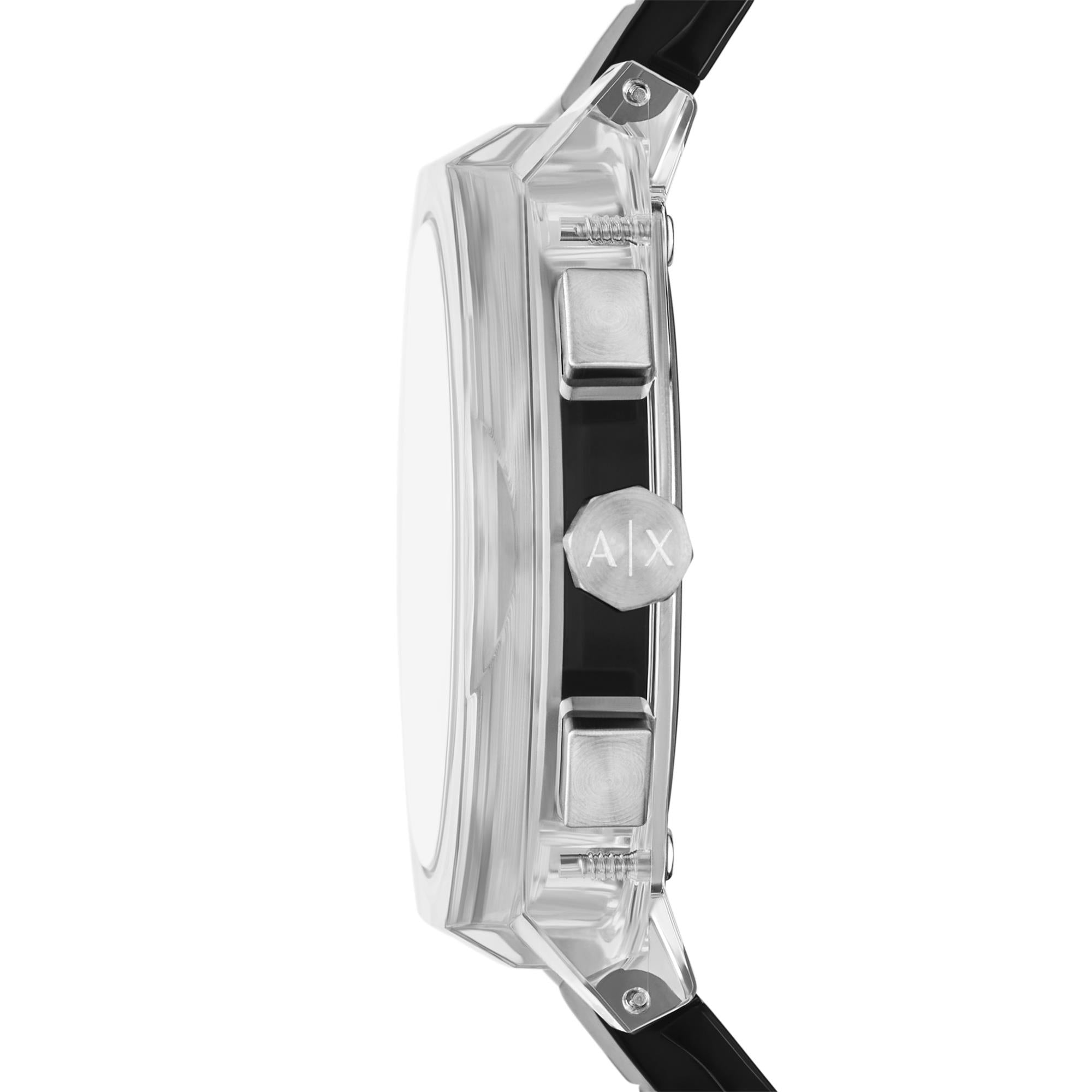 Armani Exchange Rafael Chronograph Grey Dial Thermoplastic Polyurethane Strap Men's Watch AX4167