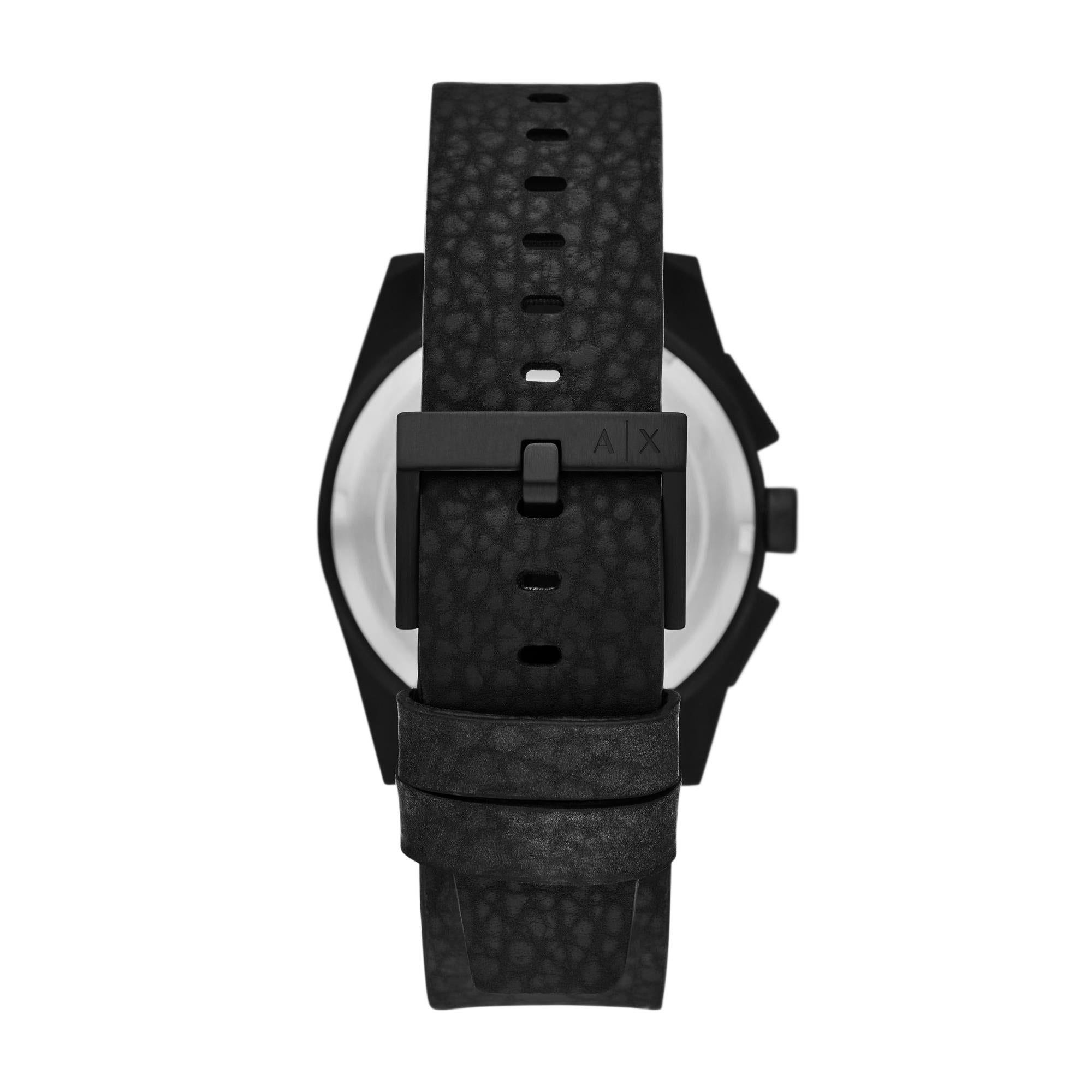 Armani Exchange Parker Chronograph Quartz Gray Dial Rubber Strap Men's Watch AX2865