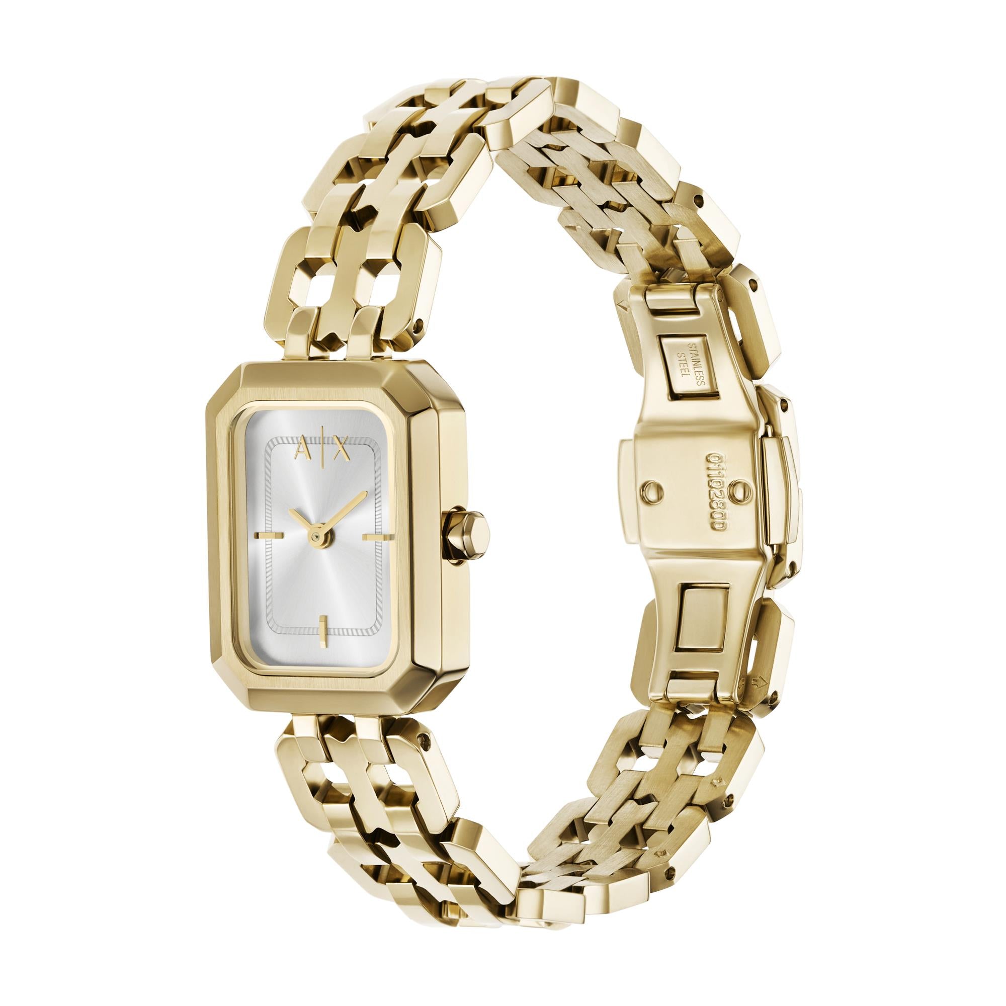 Armani Exchange Faye Quartz Silver Dial Stainless Steel Strap Ladies Watch AX5811