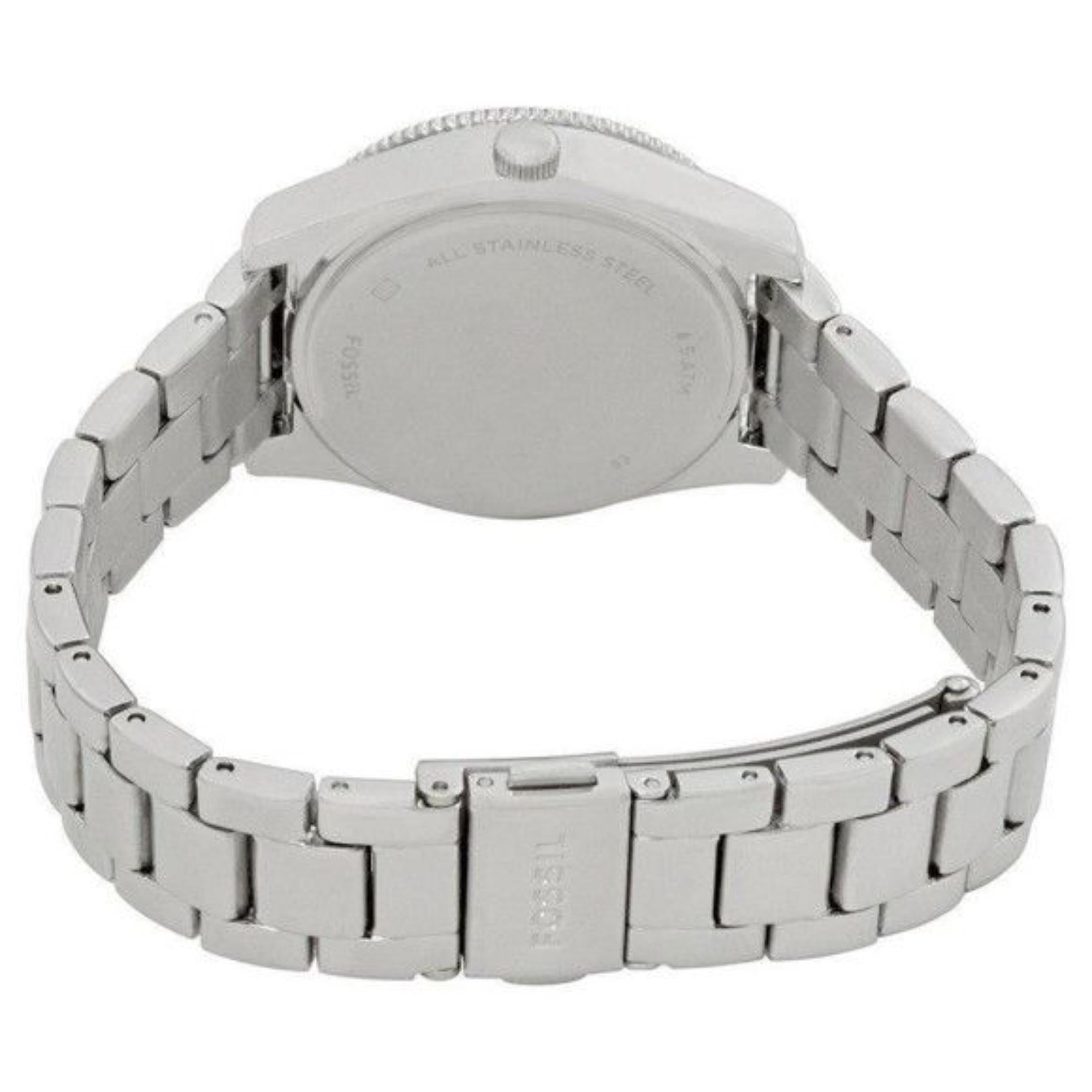 Fossil Scarlette Three-Hand Date Silver Dial Steel Strap Ladies Watch ES4317