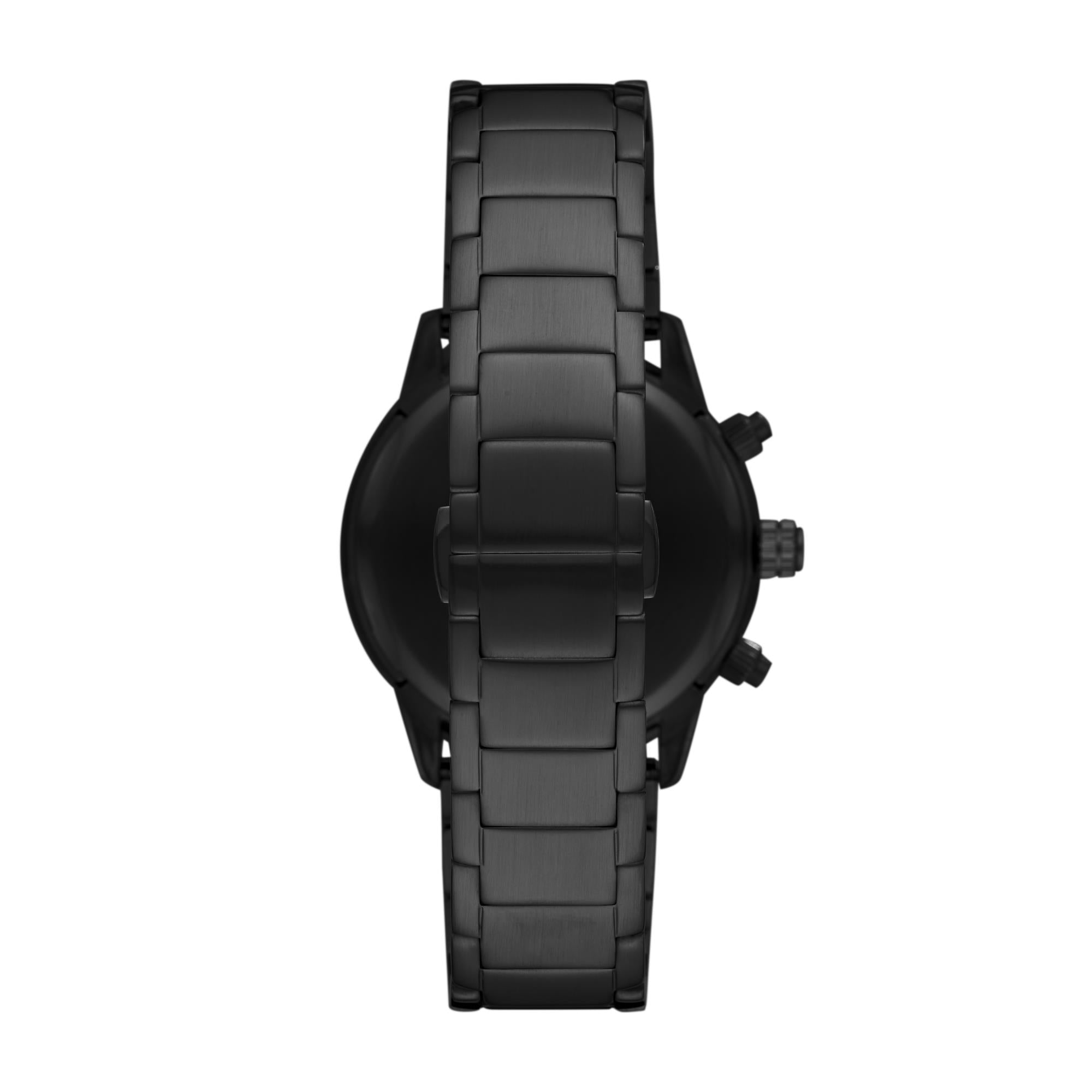 Emporio Armani Mario Chronograph Black Dial Black Stainless Steel Men's Watch AR11242
