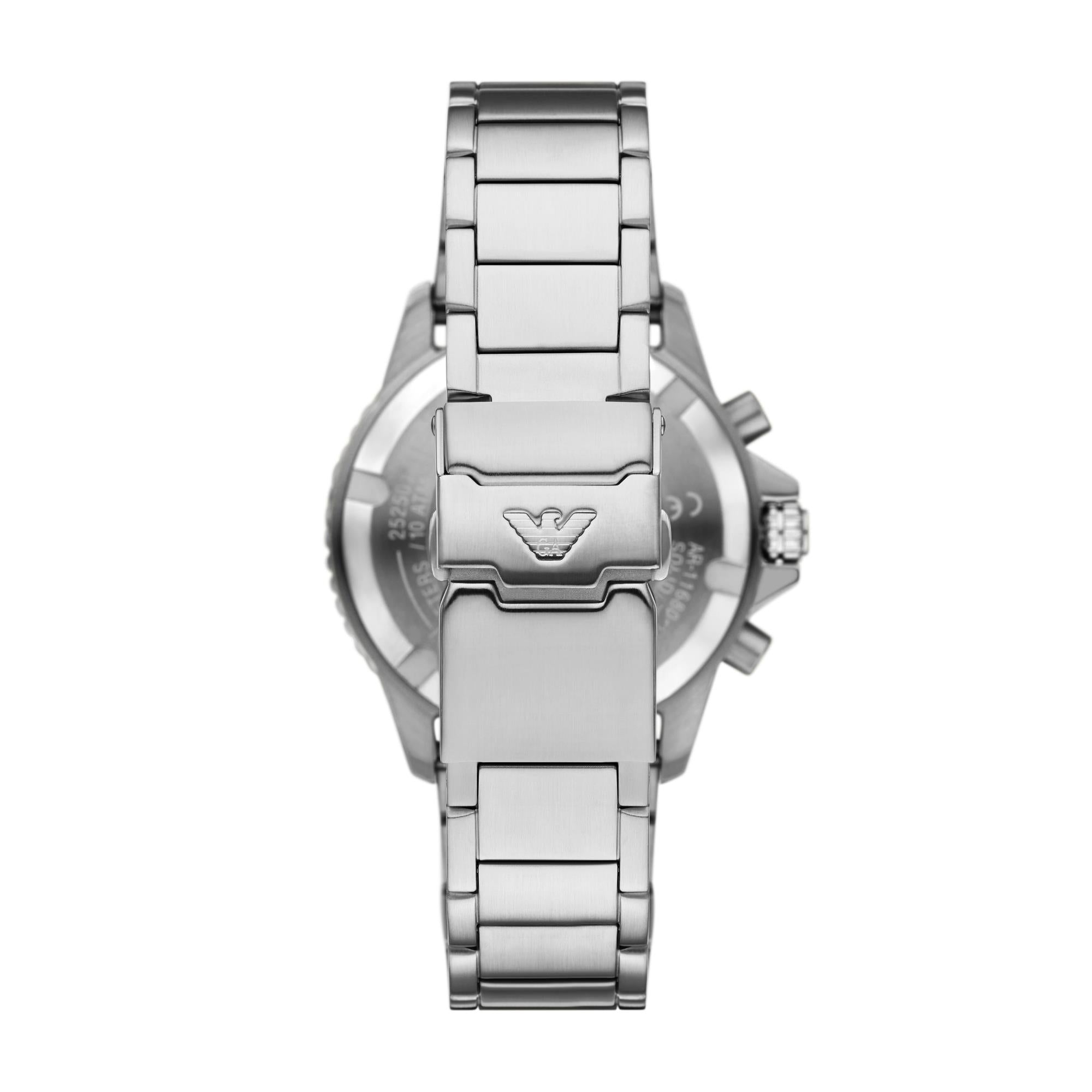 Emporio Armani World Explorer Quartz Chronograph Blue Dial Stainless Steel Men's Watch AR11681