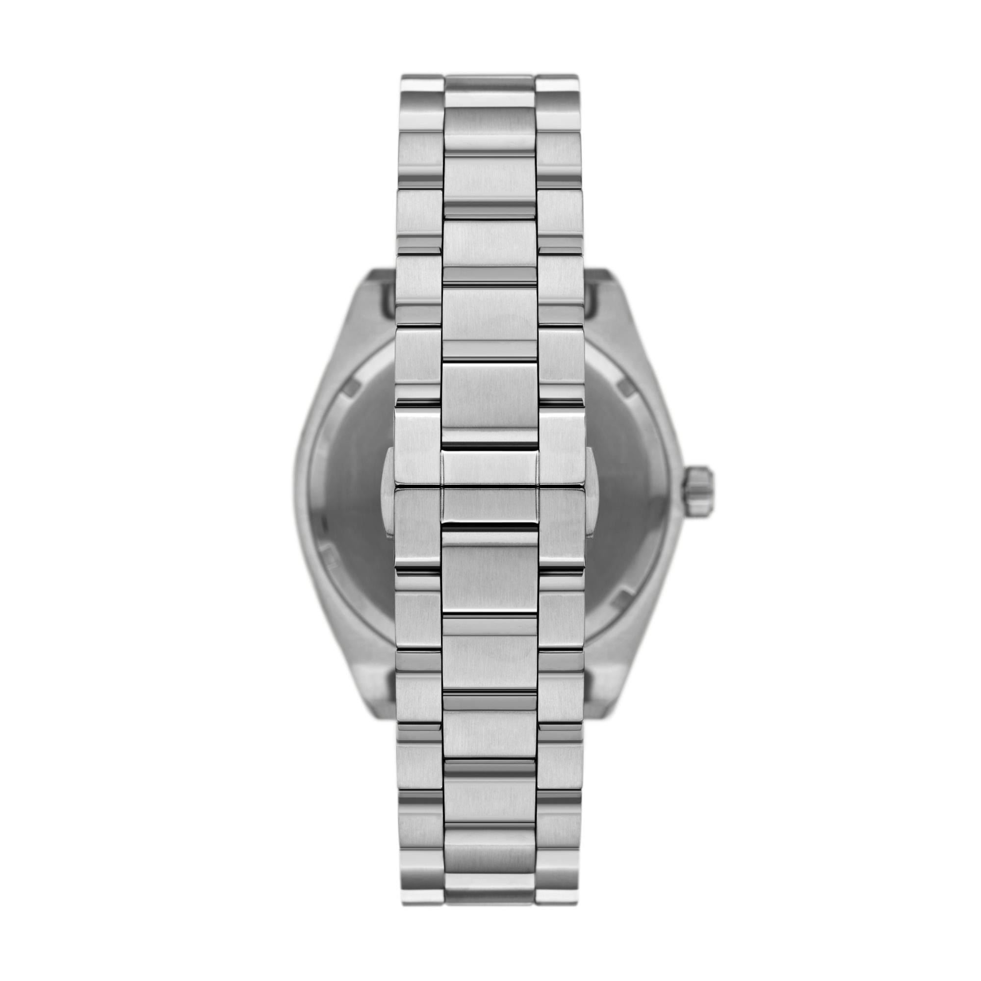 Emporio Armani Black Dial Stainless Steel and Leather Strap Set Men's Watch AR80077SET