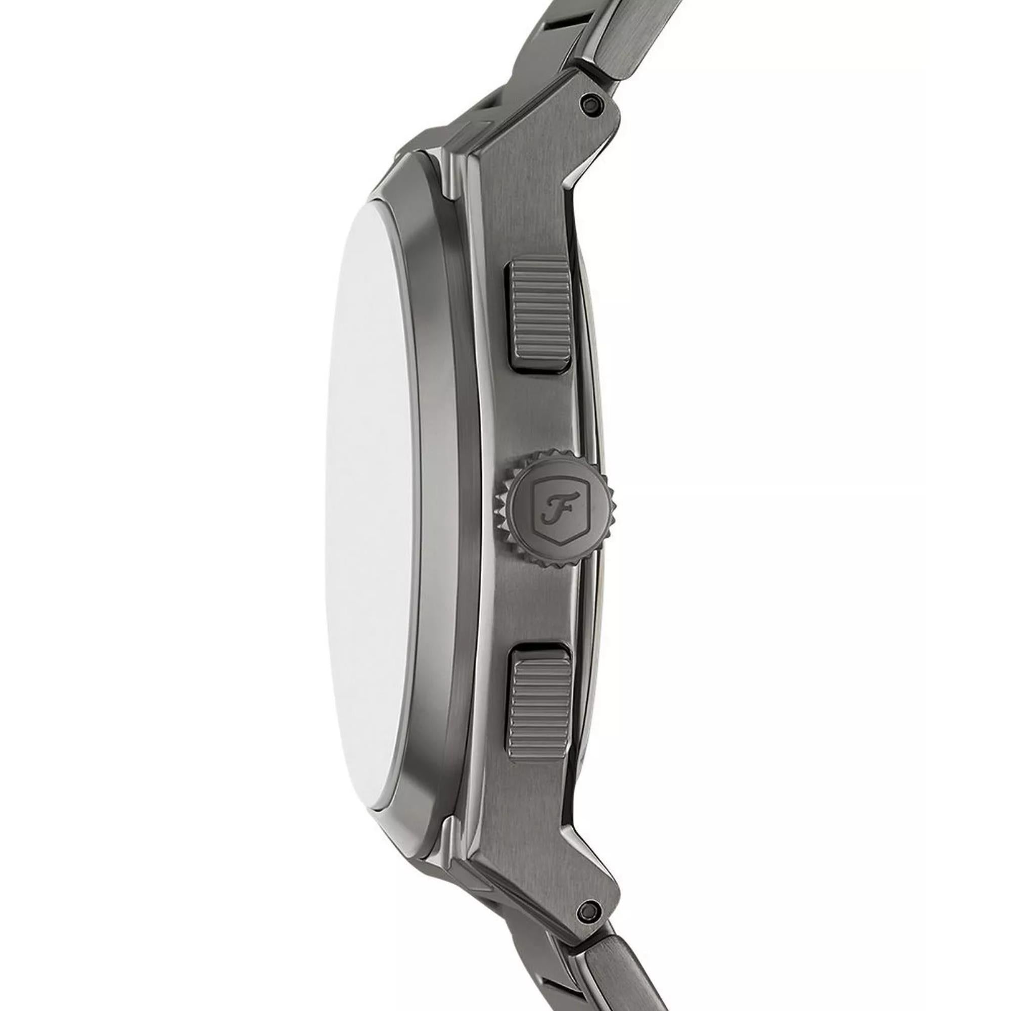 Fossil Everett Chronograph Grey Dial Steel Strap Men's Watch FS6107