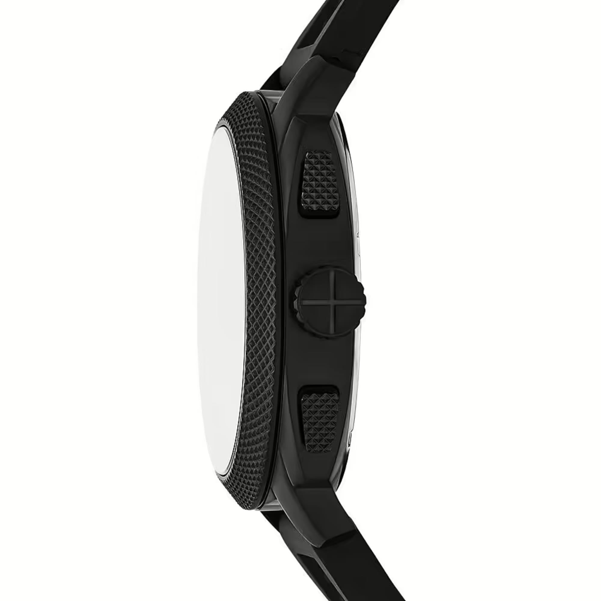 Fossil Machine Chronograph Black Dial Black Silicone Strap Men's Watch FS6099
