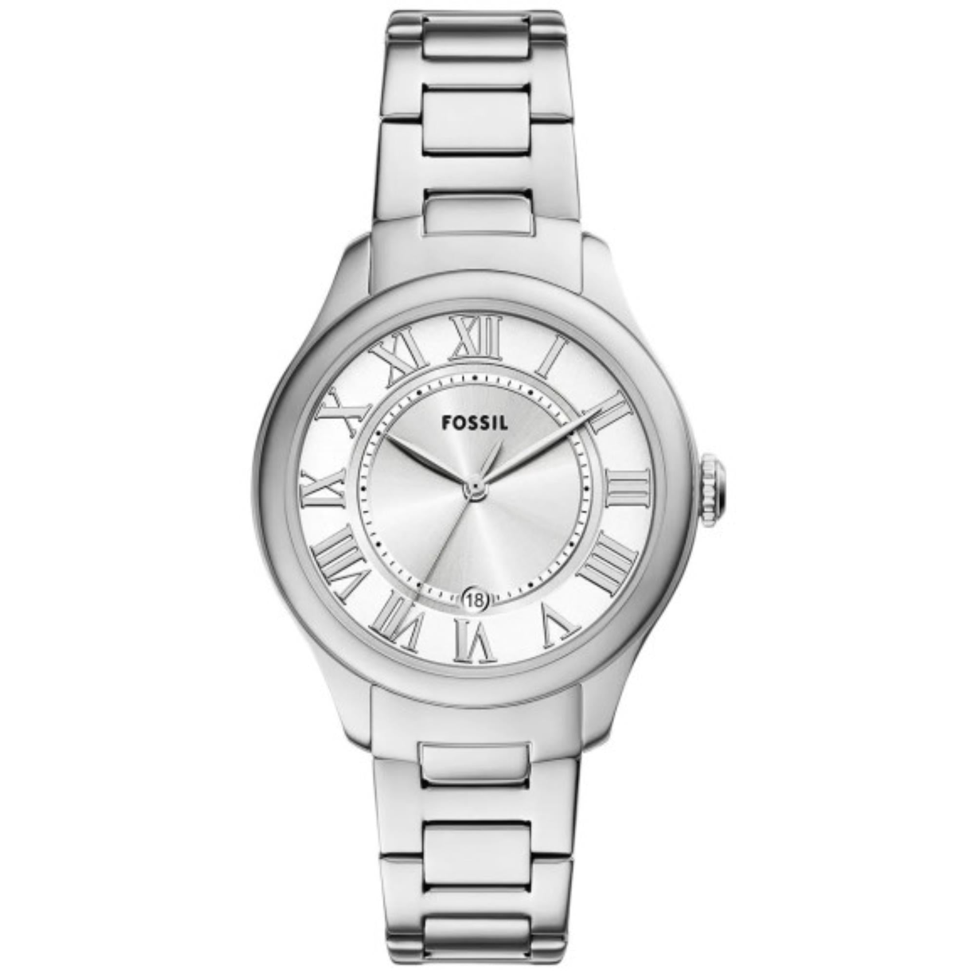 Fossil Gilmore Silver Dial Stainless Steel Strap Ladies Watch ES5393