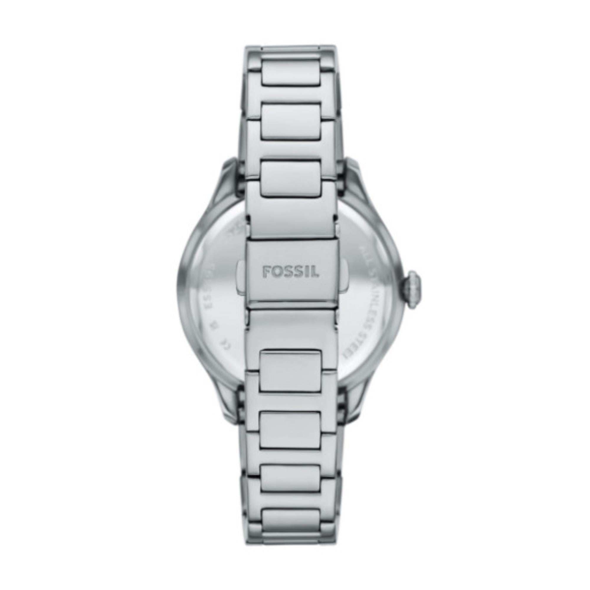 Fossil Gilmore Silver Dial Stainless Steel Strap Ladies Watch ES5393
