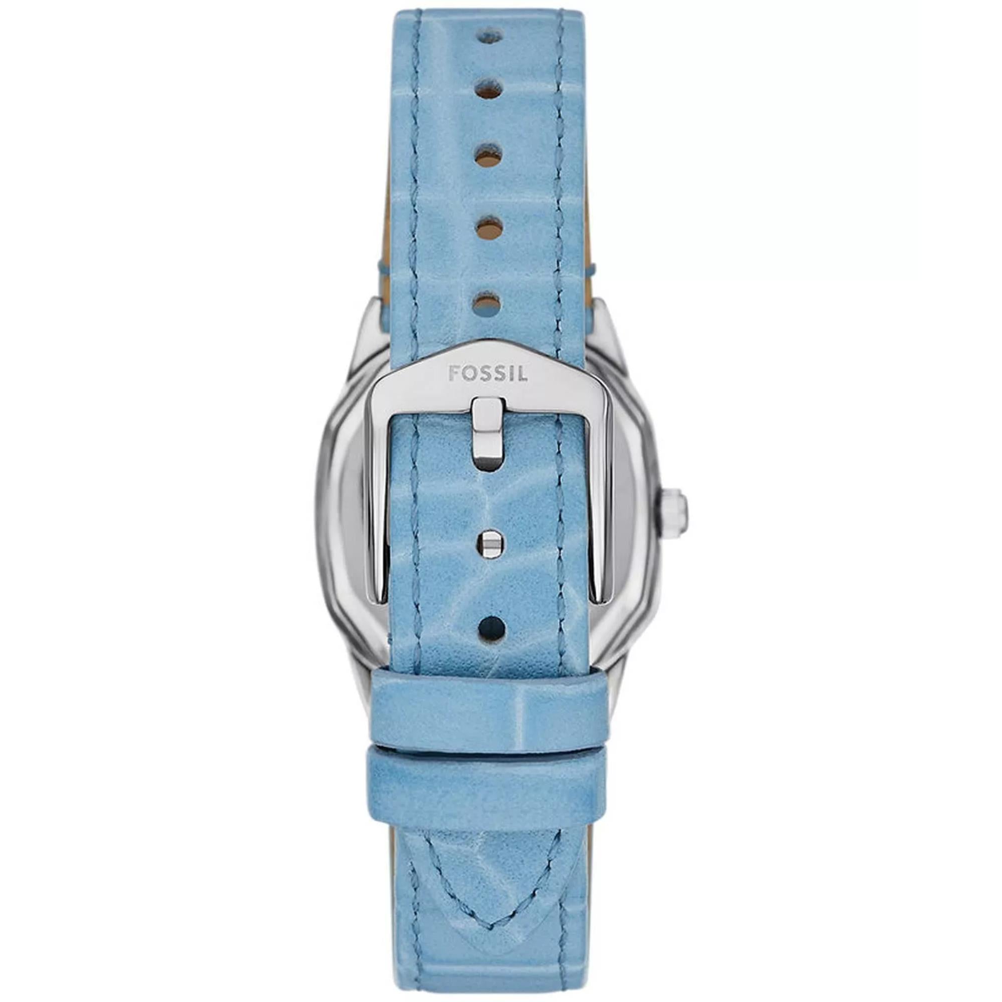 Fossil Harlow Cream Dial Light Blue Ladies Watch ES5405