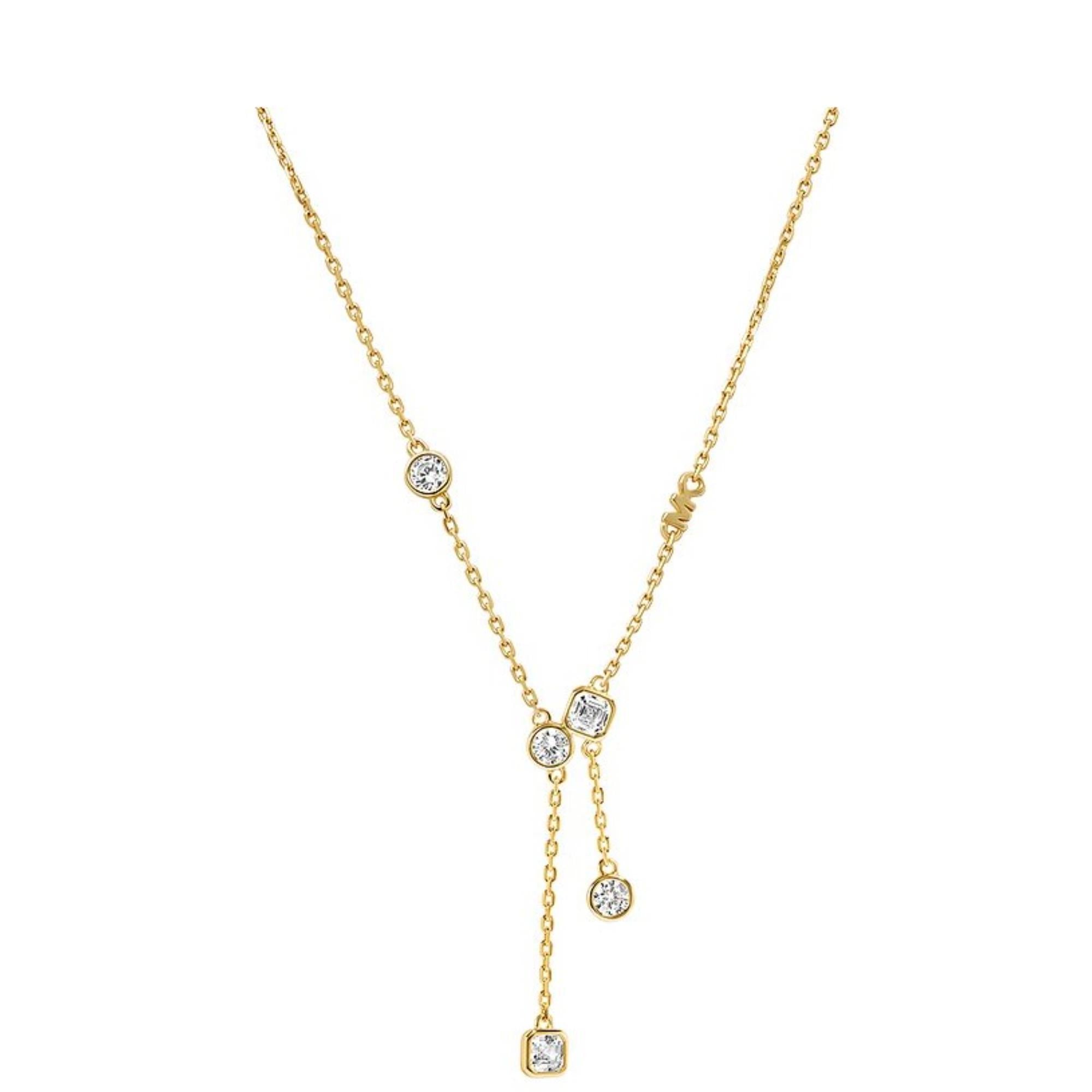 Michael Kors Brilliance 14K Gold-Plated Sterling Silver Pendant Ladies Necklace MKC1769710