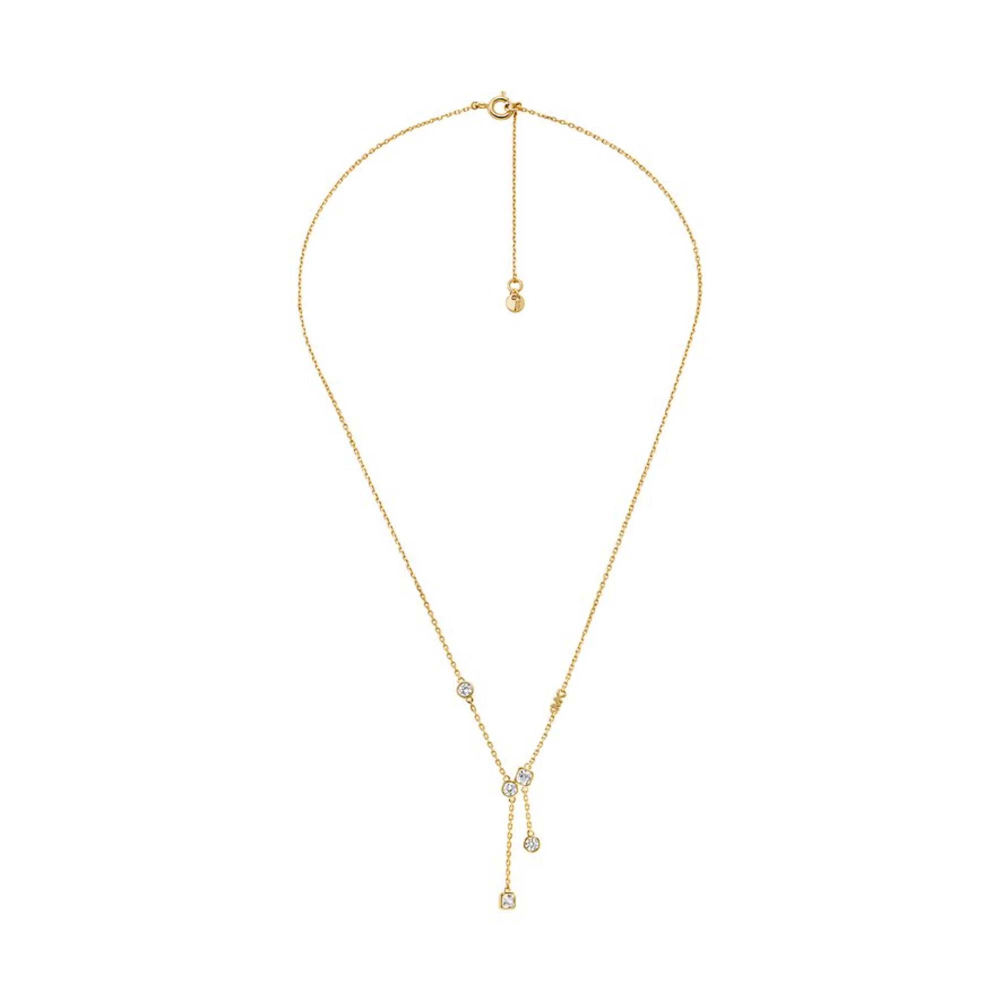 Michael Kors Brilliance 14K Gold-Plated Sterling Silver Pendant Ladies Necklace MKC1769710