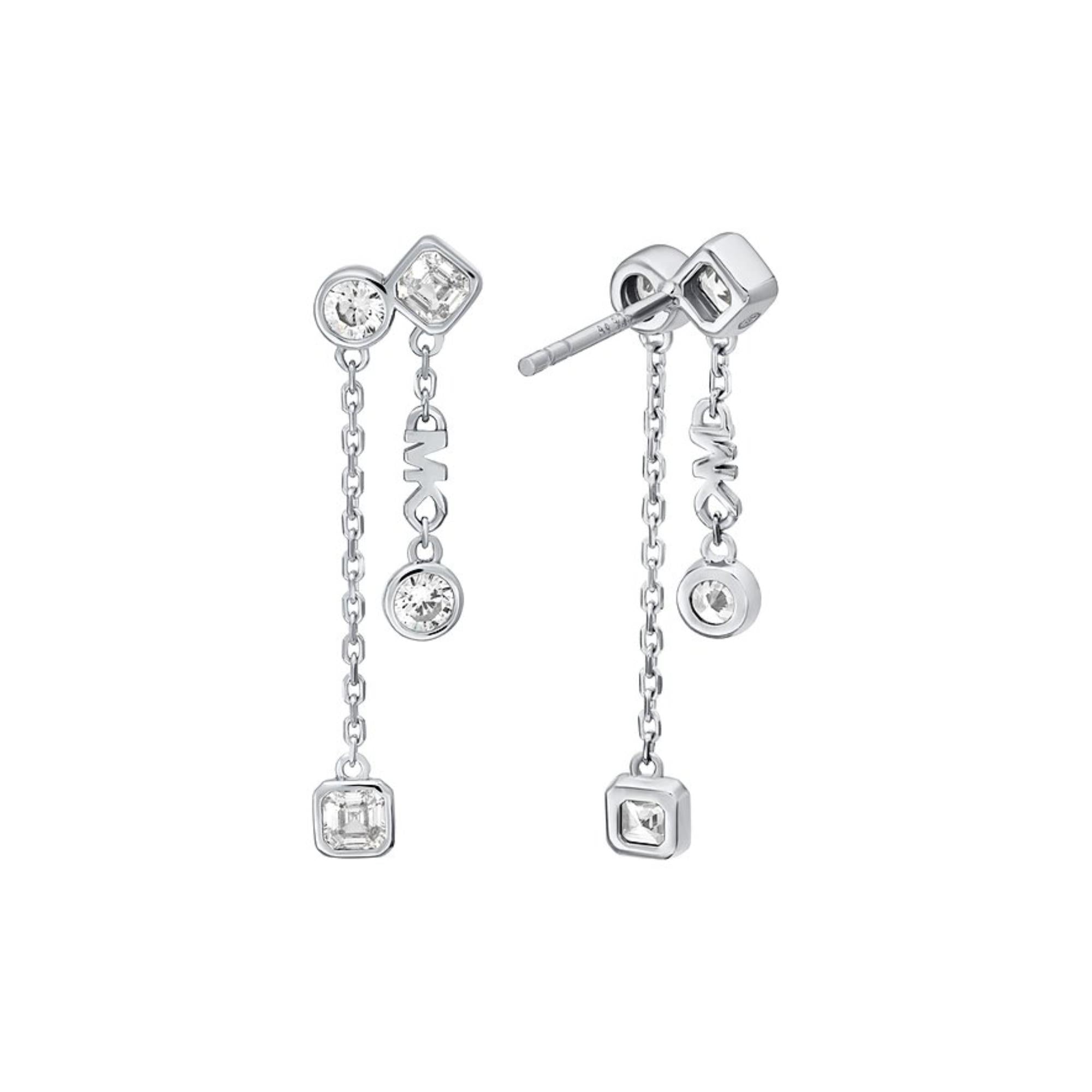 Michael Kors Brilliance Sterling Silver Drop Ladies Earrings MKC1773040
