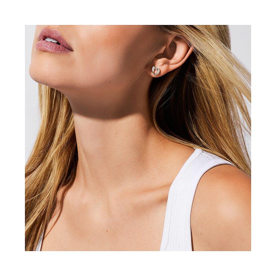 Michael Kors Sterling Silver Heart Stud Ladies Earrings MKC1779040
