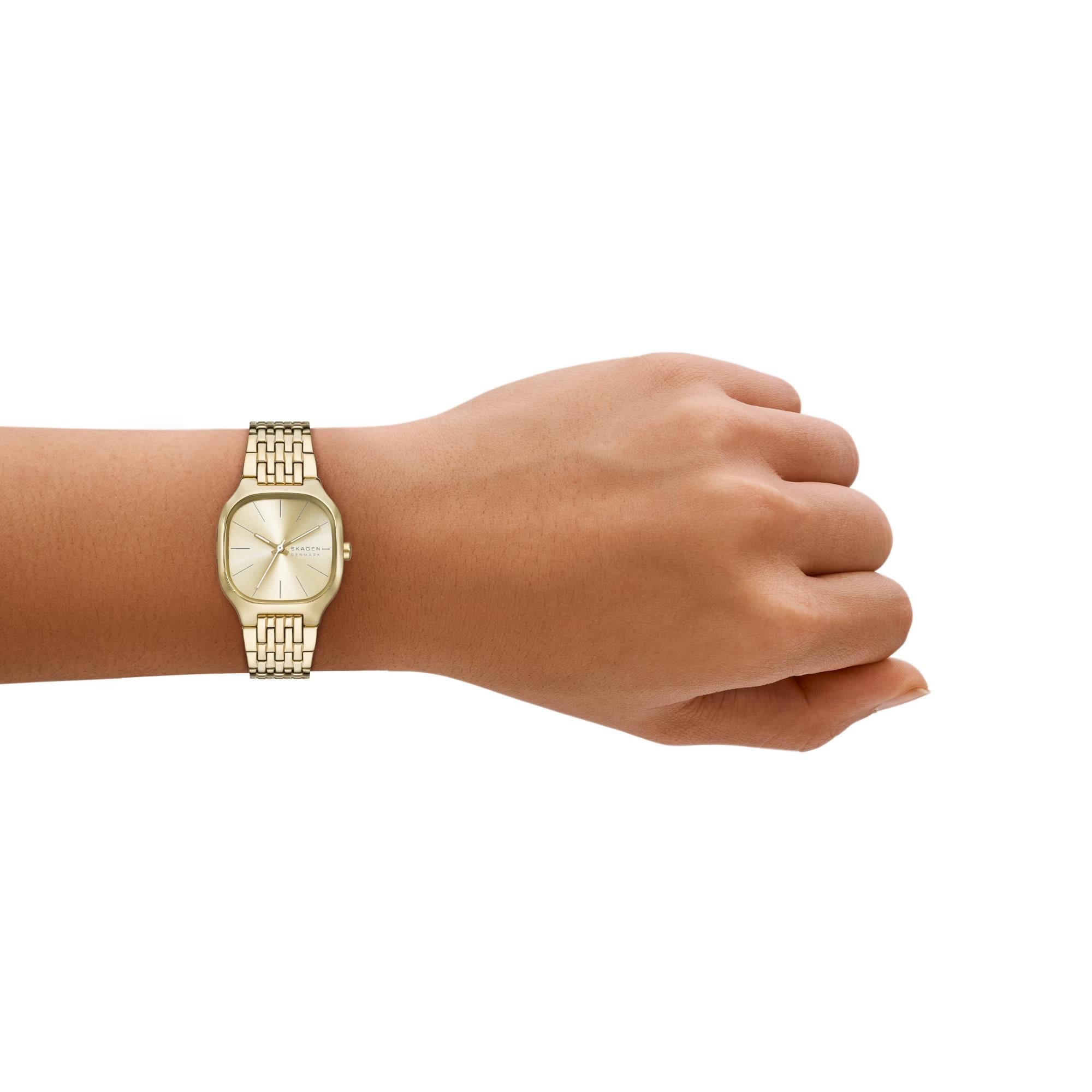 Skagen Mellem Lille Gold Dial Stainless Steel Strap Ladies Watch SKW3162