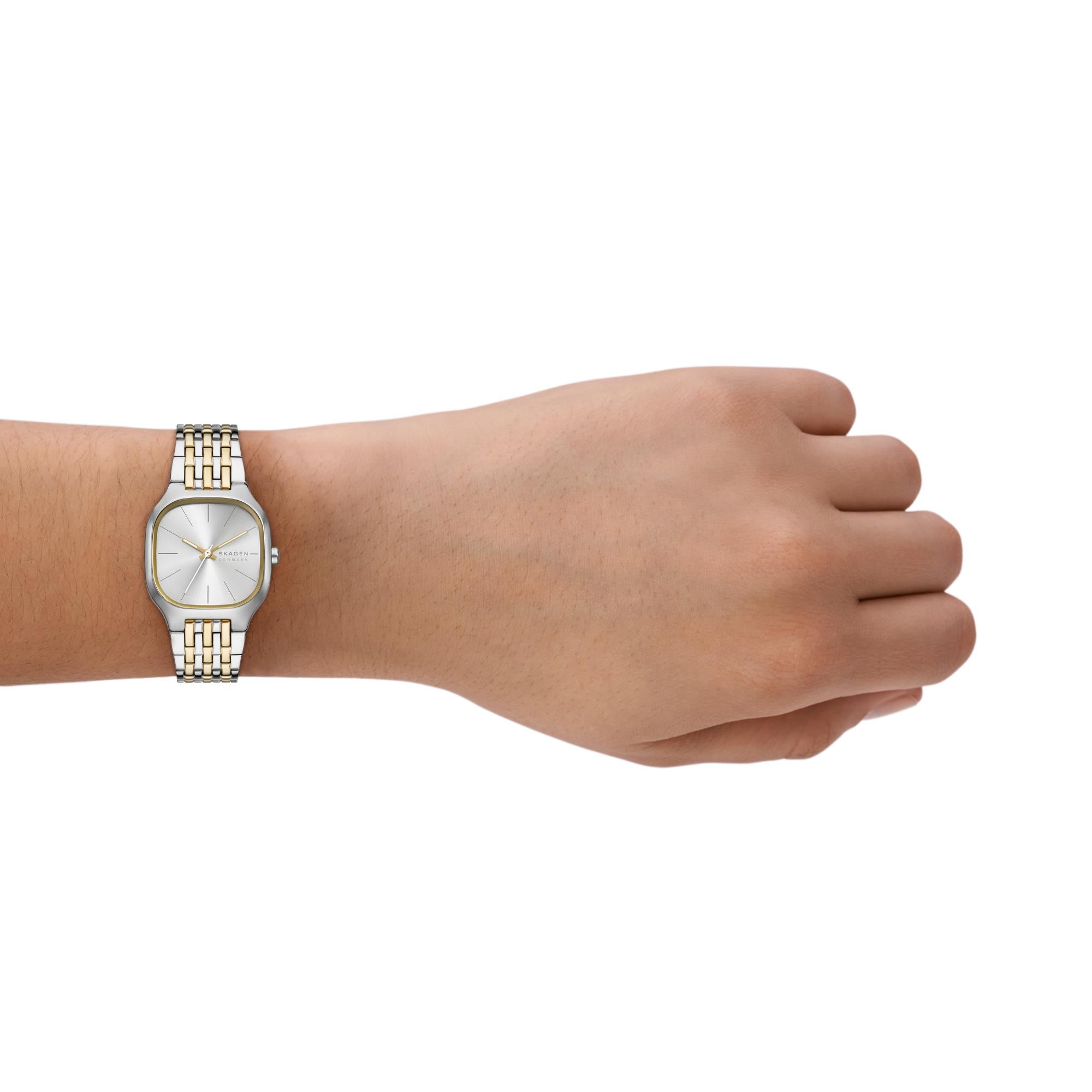 Skagen Mellem Lille Silver Dial Two-Tone Stainless Steel Strap Ladies Watch SKW3160