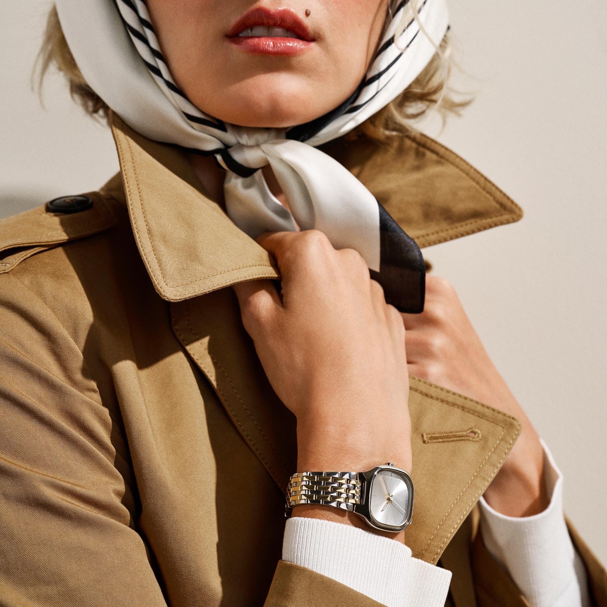 Skagen Mellem Lille Silver Dial Two-Tone Stainless Steel Strap Ladies Watch SKW3160
