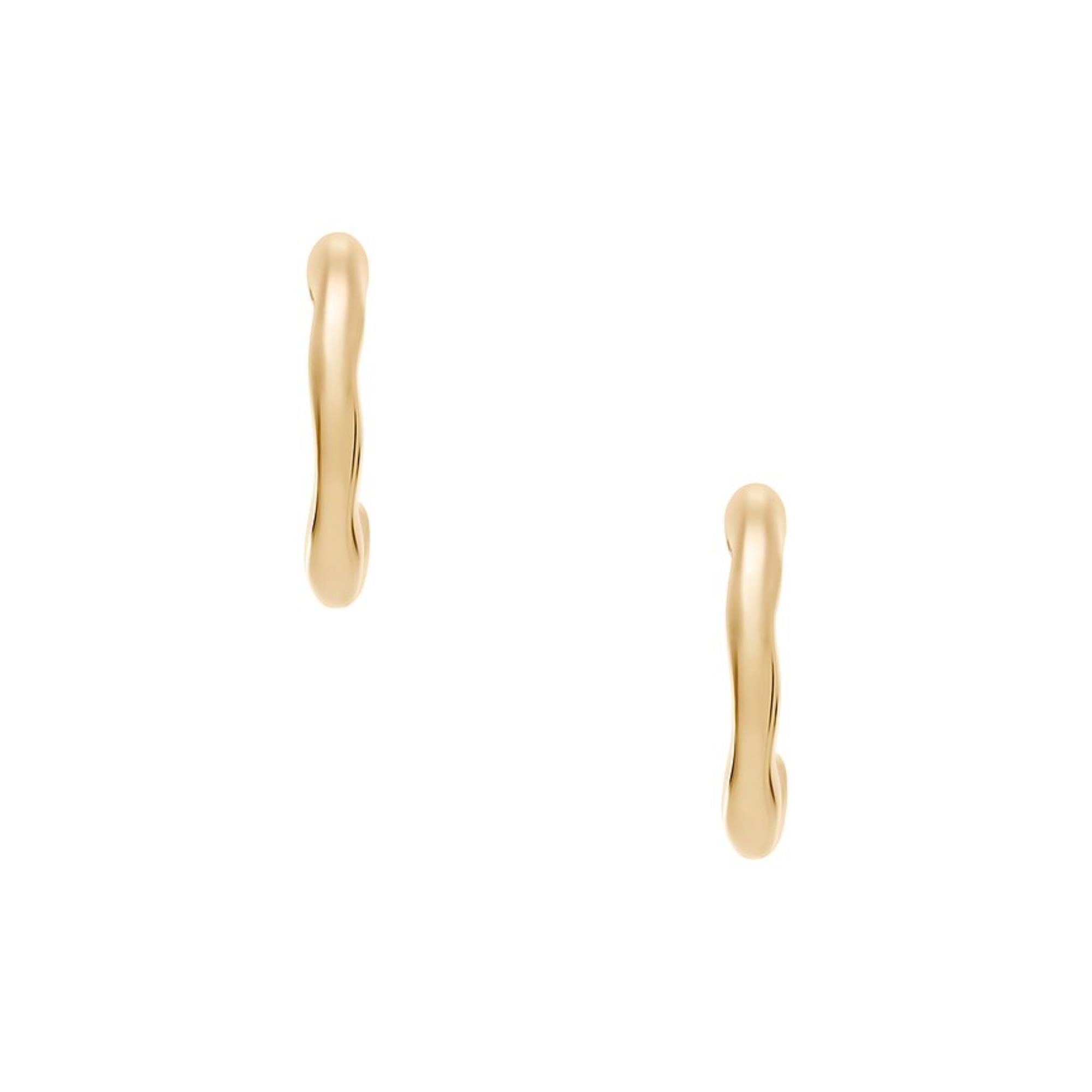 Skagen Moderne Stak Gold-Tone Stainless Steel Hoop Ladies Earrings SKJ1868710