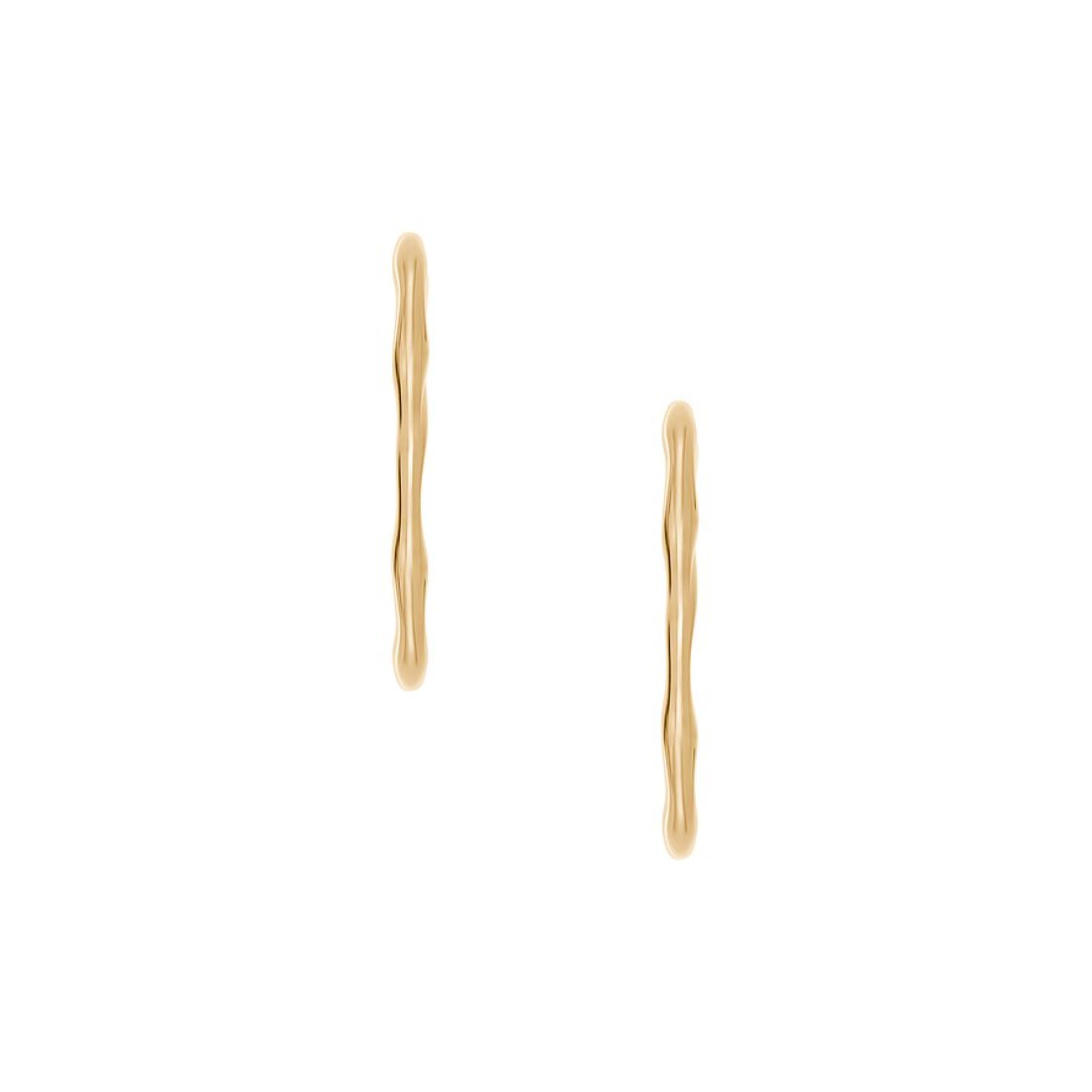 Skagen Moderne Stak Gold-Tone Stainless Steel Hoop Ladies Earrings SKJ1870710