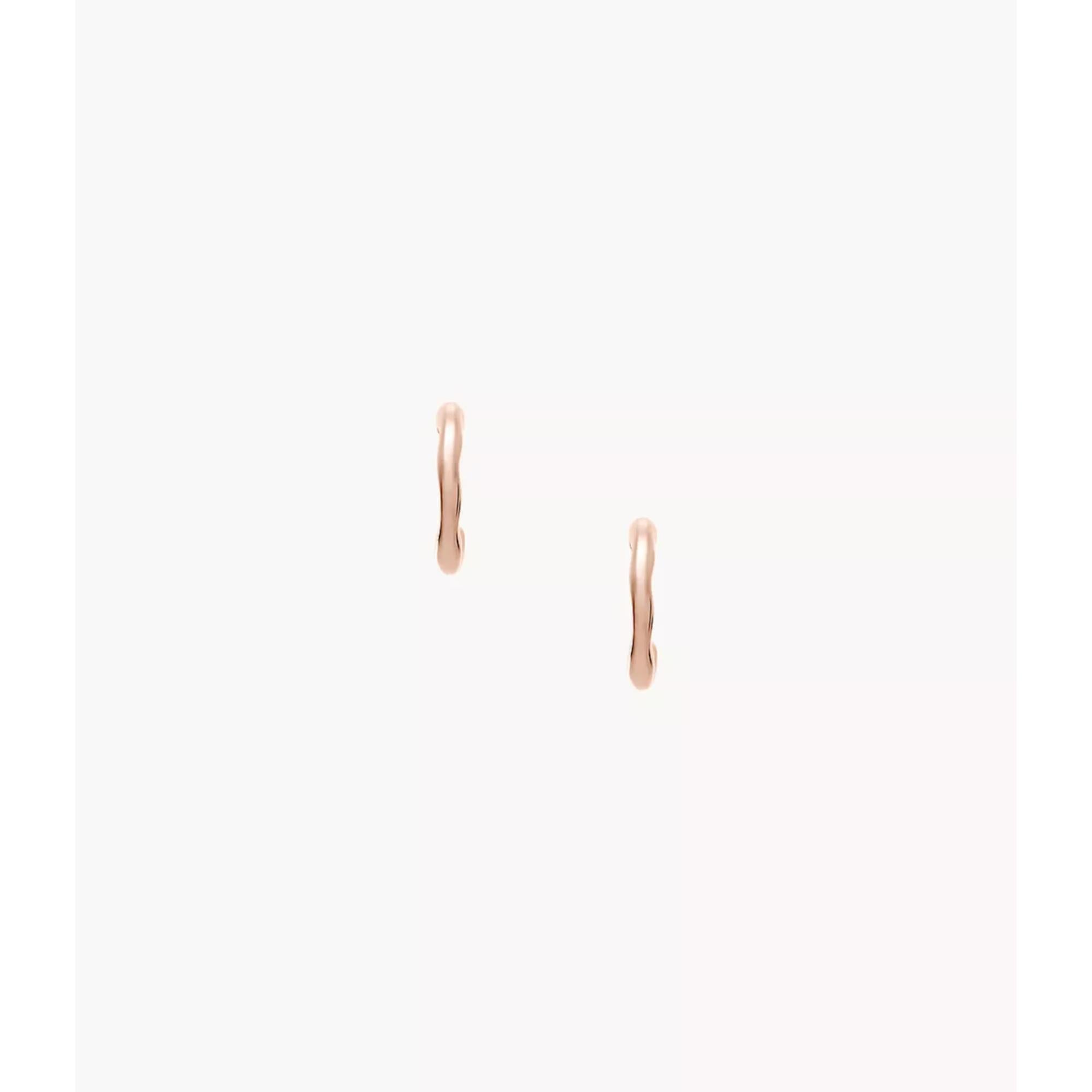 Skagen Moderne Stak Rose Gold-Tone Stainless Steel Hoop Ladies Earrings SKJ1873791
