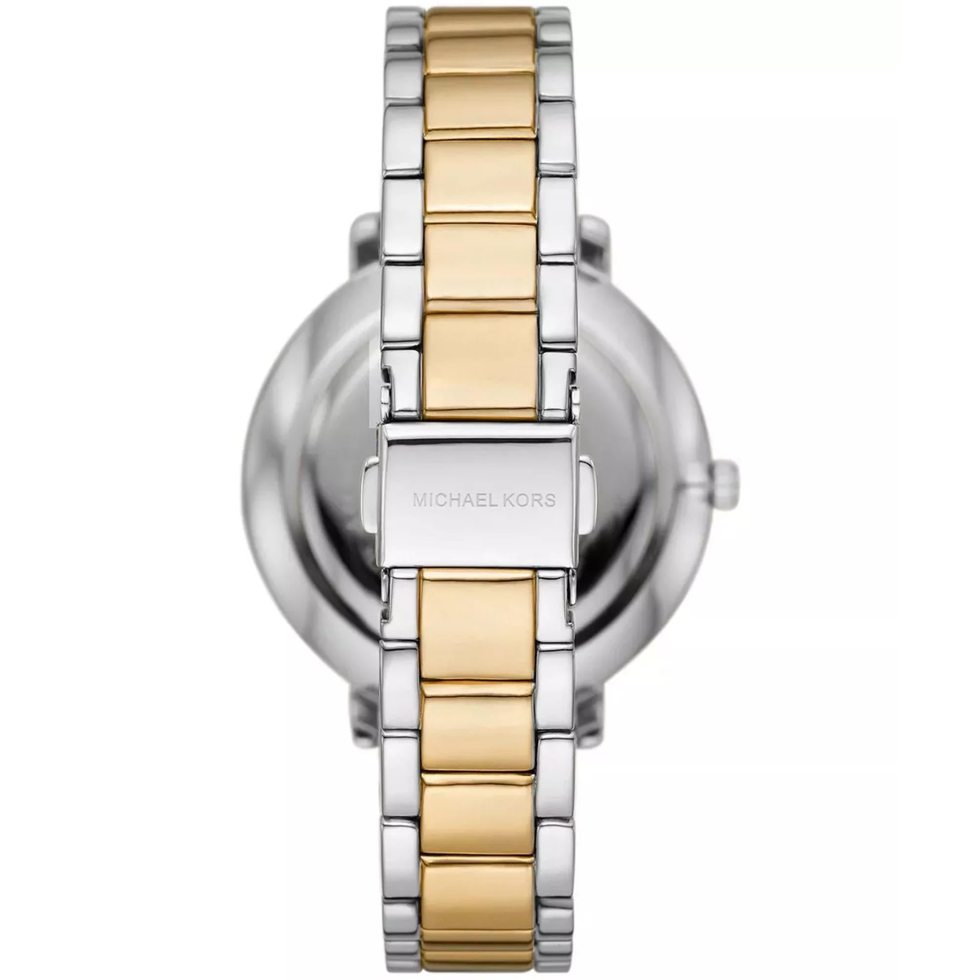 Michael Kors Pyper Two-Tone Alloy White Dial Stainless Steel Strap Ladies Watch MK4595