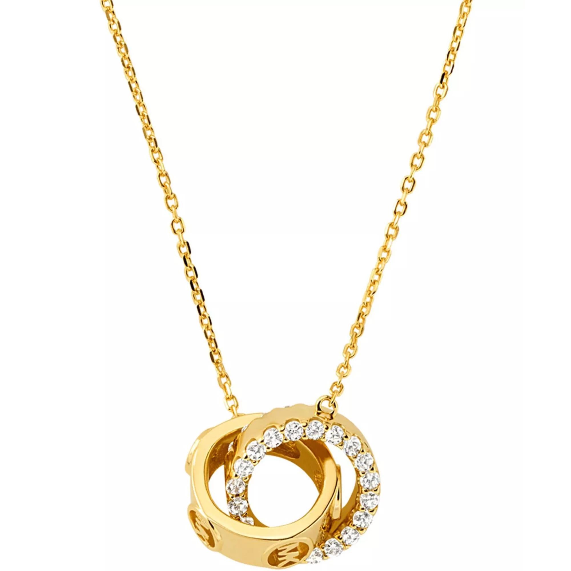Michael Kors 14K Gold-Plated Sterling Silver Interlocking Ladies Necklace MKC1554AN710
