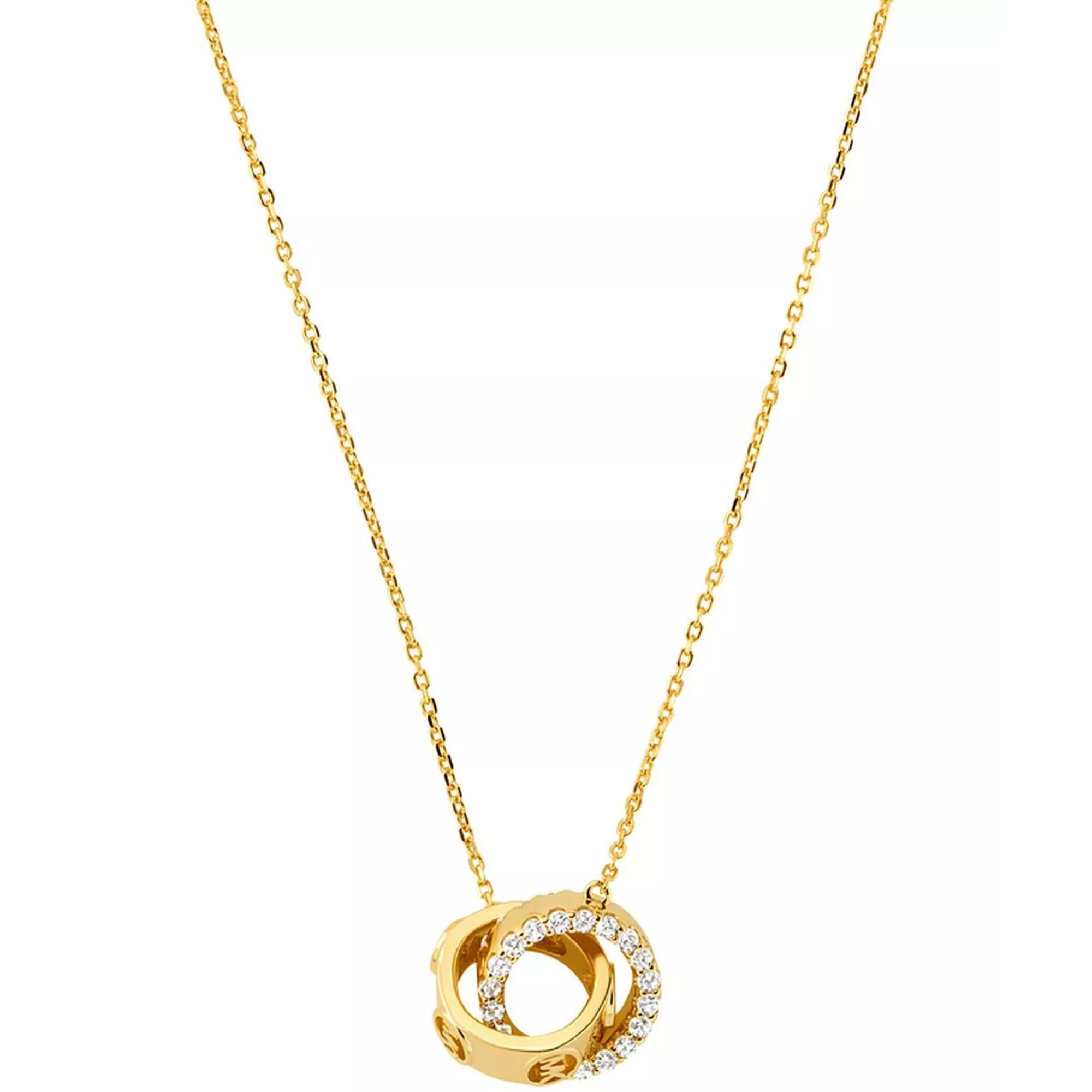 Michael Kors 14K Gold-Plated Sterling Silver Interlocking Ladies Necklace MKC1554AN710
