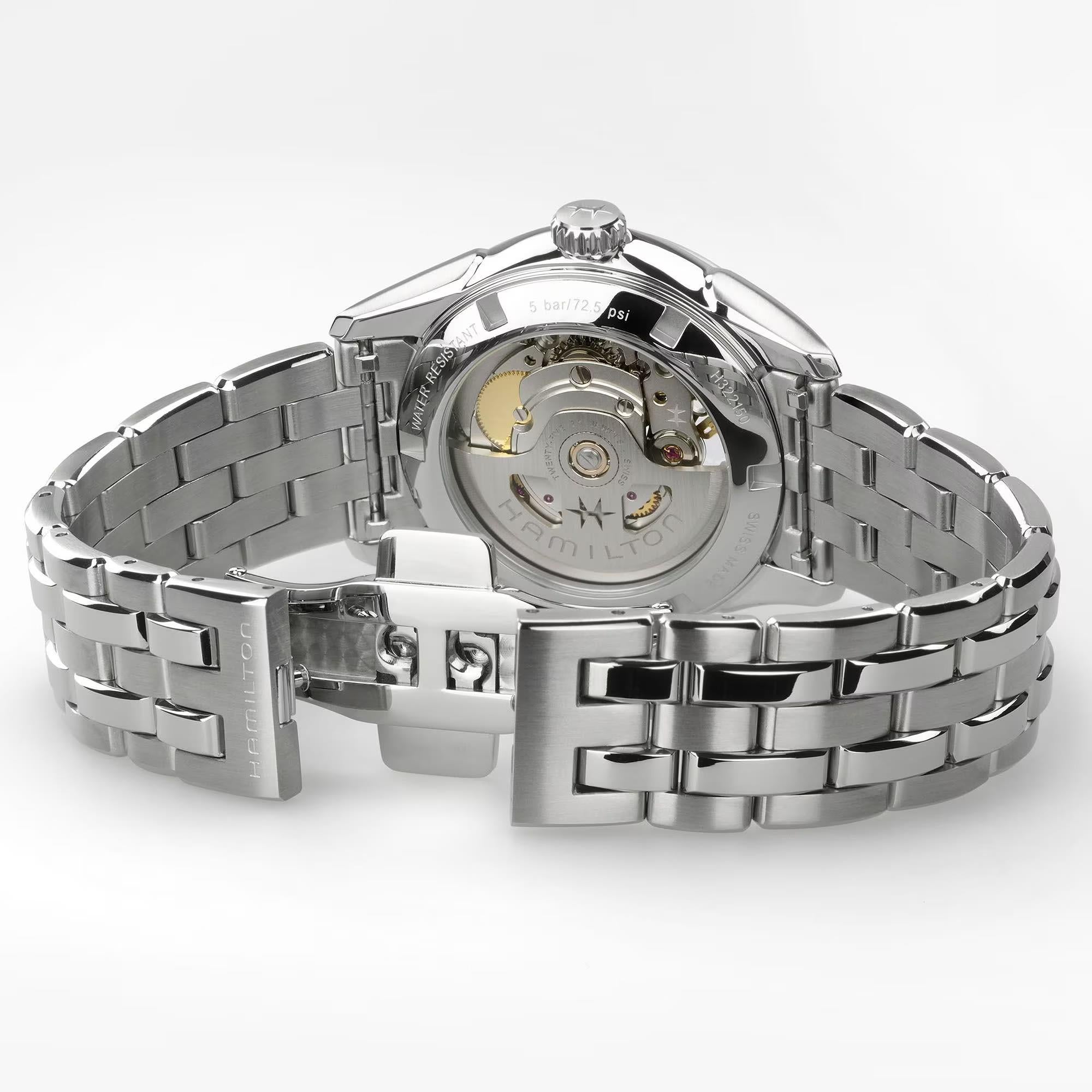 Hamilton Jazzmaster Open Heart Lady Auto Blue Dial Stainless Steel Unisex Watch H32215142
