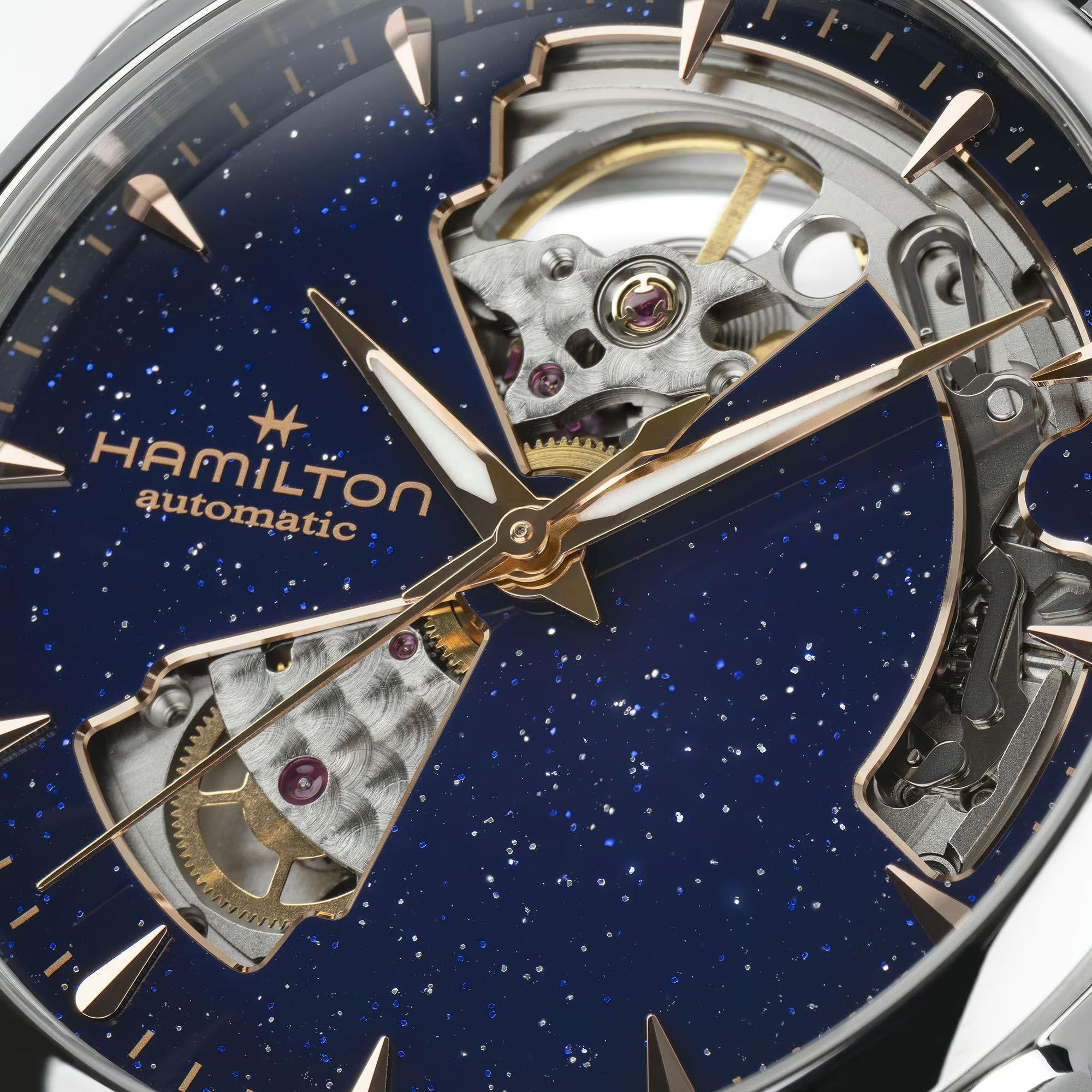 Hamilton Jazzmaster 36mm Open Heart Blue Dial Leather Automatic Watch H32215642