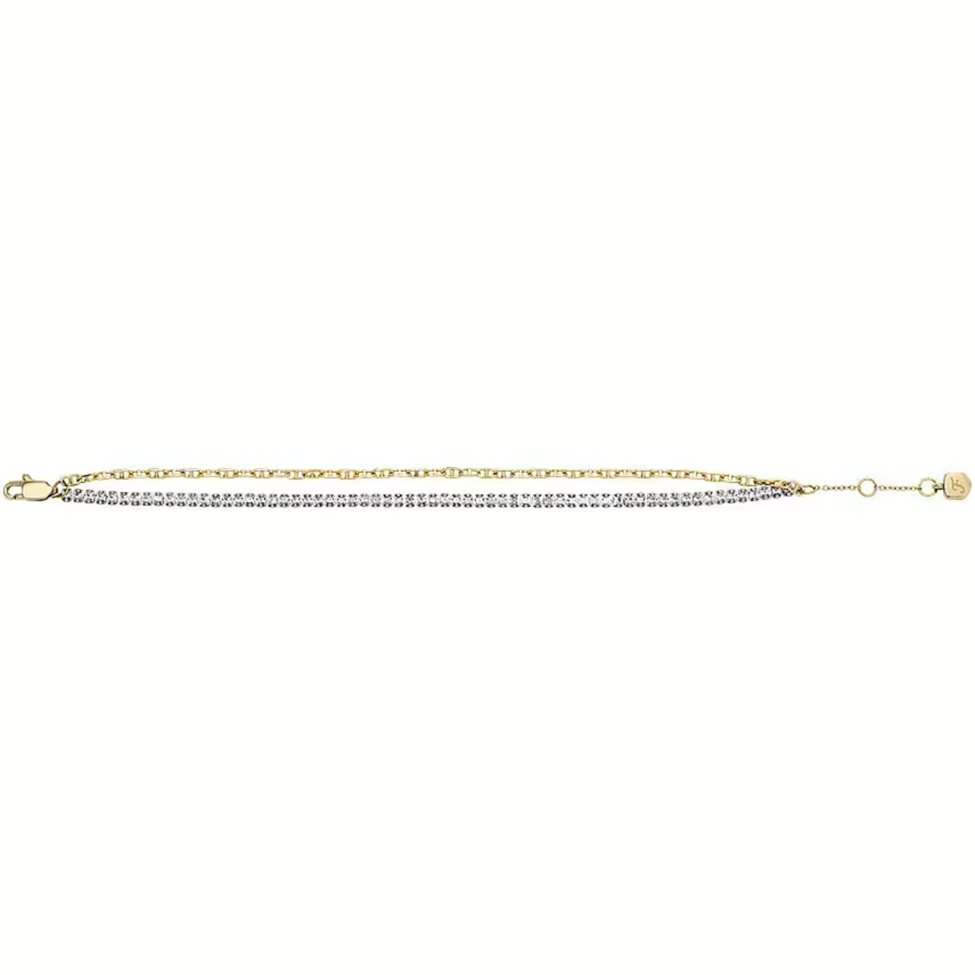 Fossil Heritage D-Link Glitz Stainless Steel Tennis Ladies Bracelet JA7281998