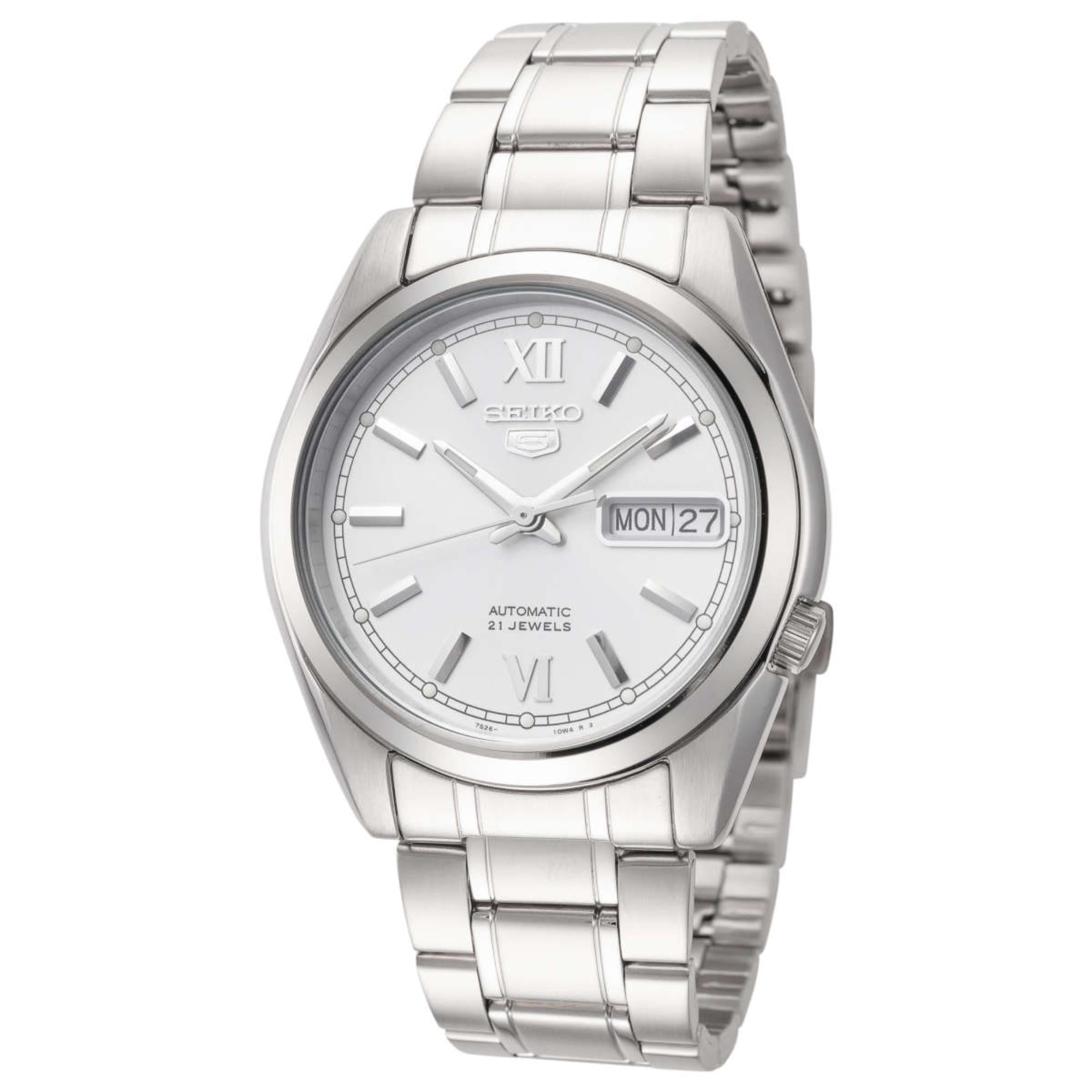 Seiko 5 Automatic Silver Dial Stainless Steel Strap Men's Watch SNKL51K1