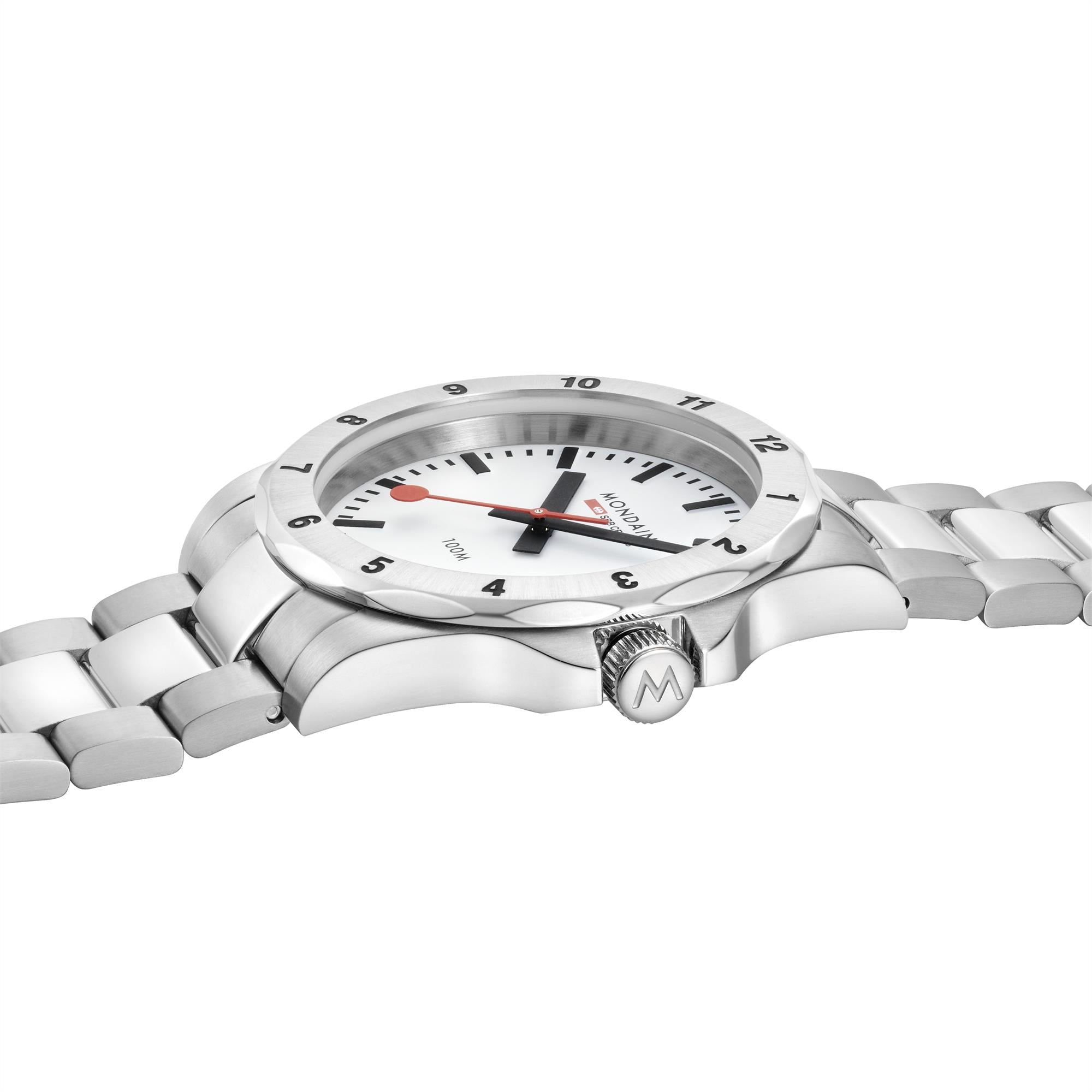 Mondaine Numeri Quartz White Dial Stainless Steel Strap Men's Watch MSN.4211B.SK