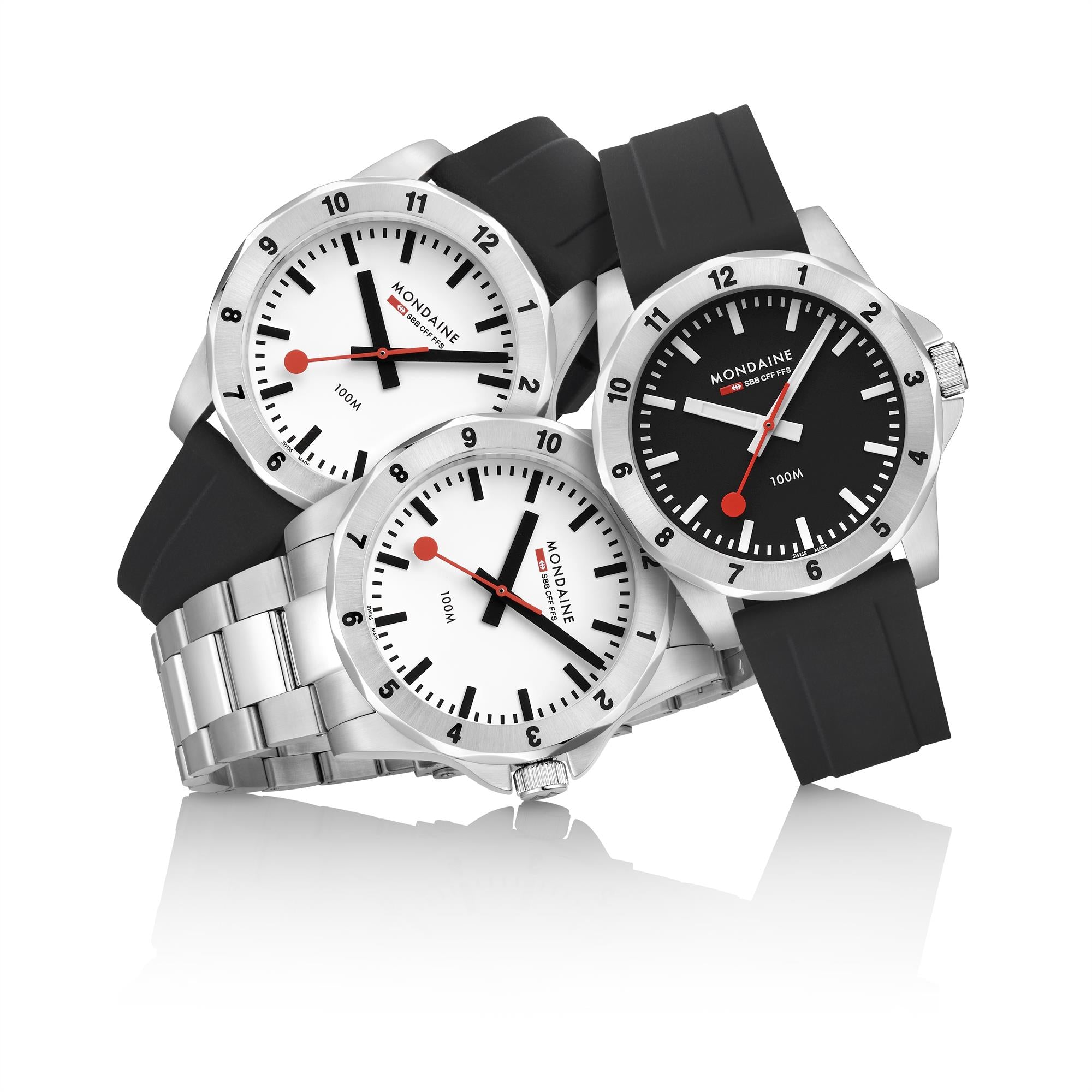 Mondaine Numeri Quartz White Dial Stainless Steel Strap Men's Watch MSN.4211B.SK