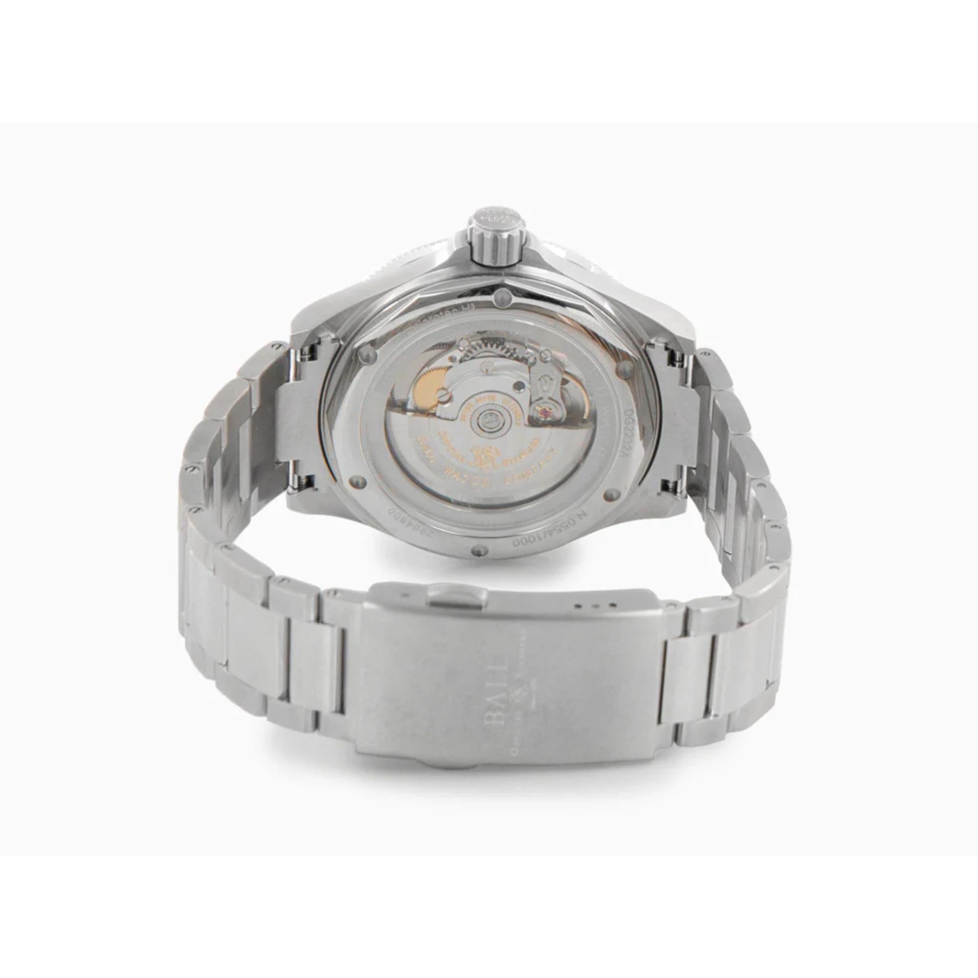 BALL Diver Worldtime Automatic Black Dial Silver Stainless Steel Bracelet Men's Watch DG2232A-SC-BK