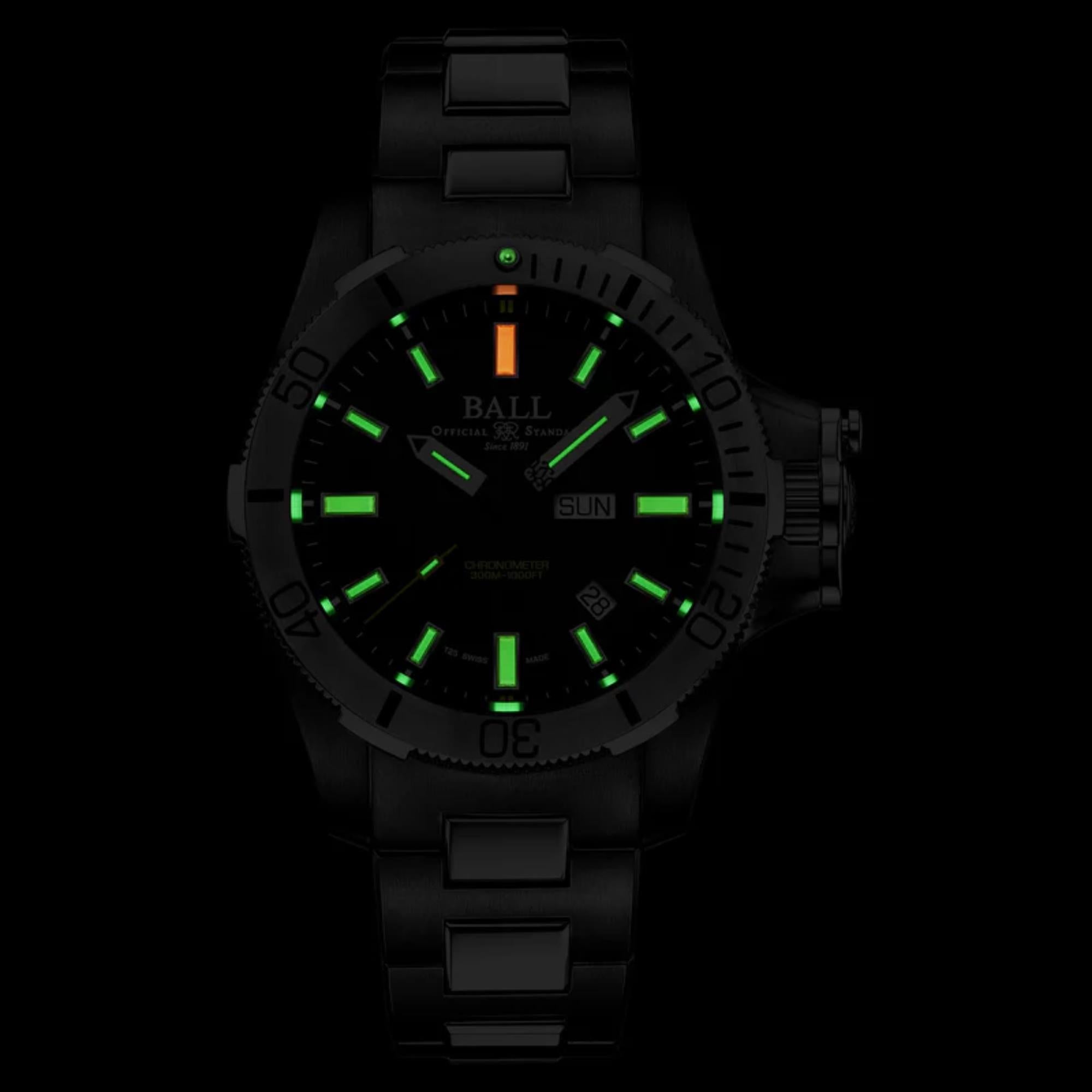 BALL Submarine Warfare Automatic Black Dial Stainless Steel Bracelet Men's Watch DM2276A-S2CJ-BK