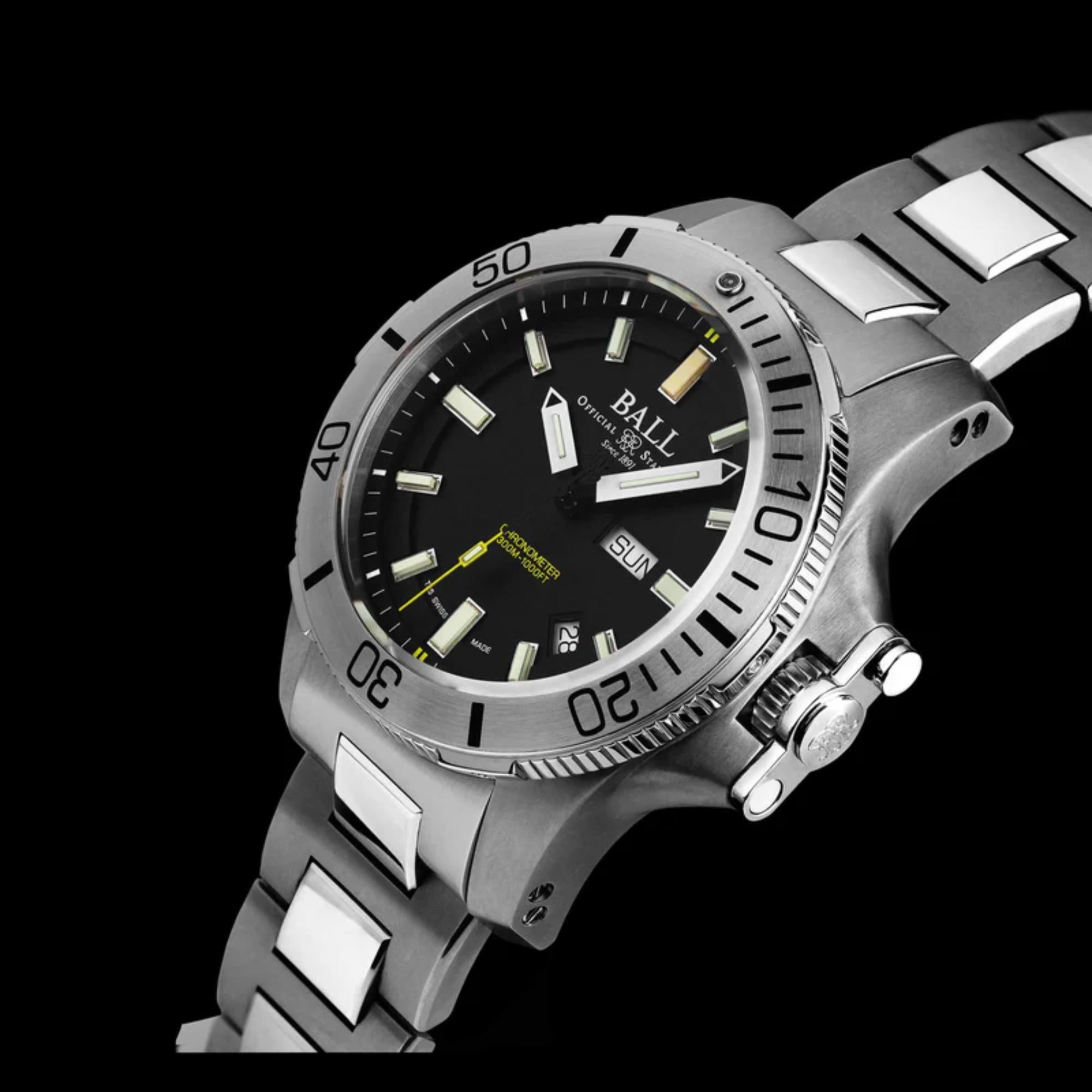 BALL Submarine Warfare Automatic Black Dial Stainless Steel Bracelet Men's Watch DM2276A-S2CJ-BK