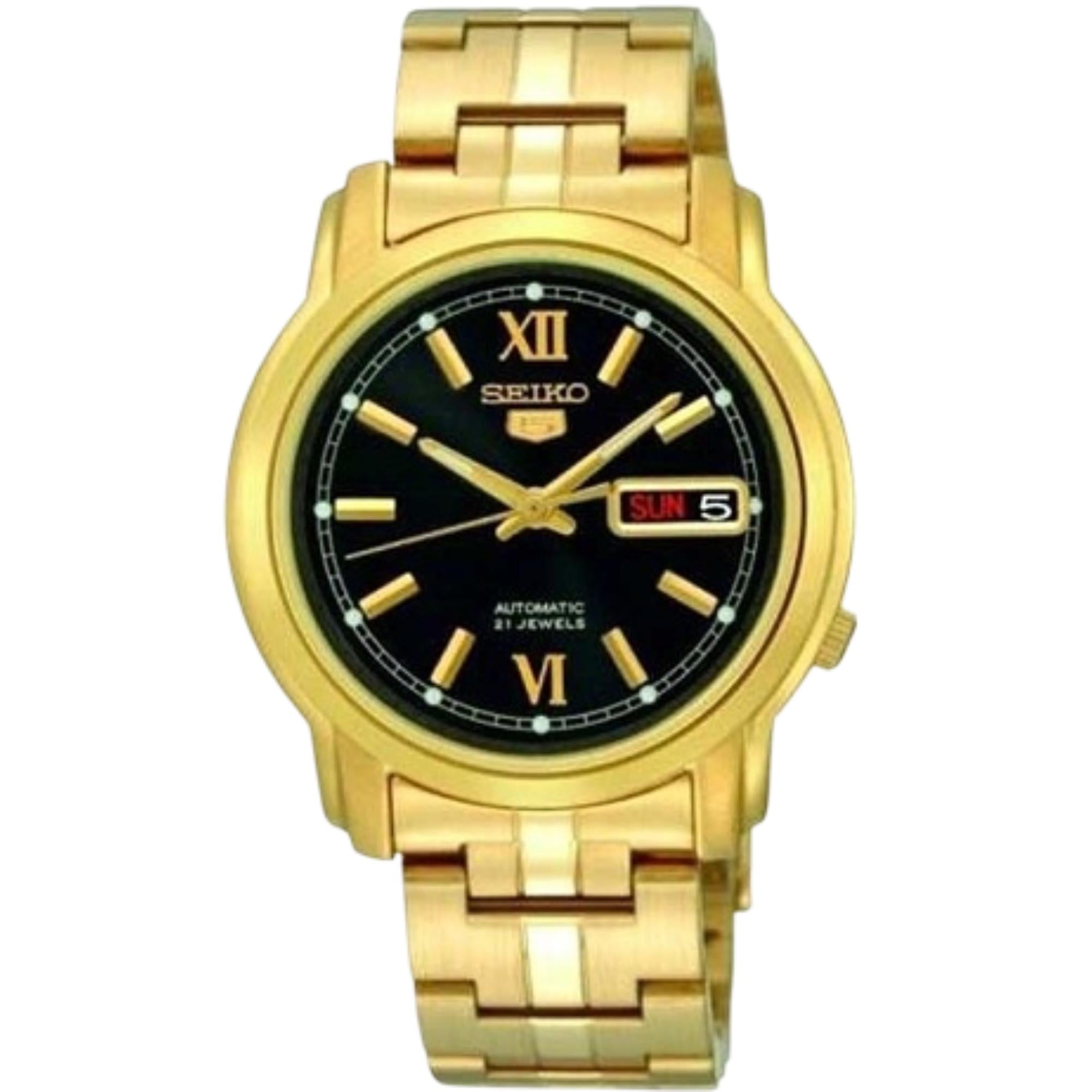 Seiko 5 Automatic Black Dial Stainless Steel Strap Men's Watch SNKK86K1