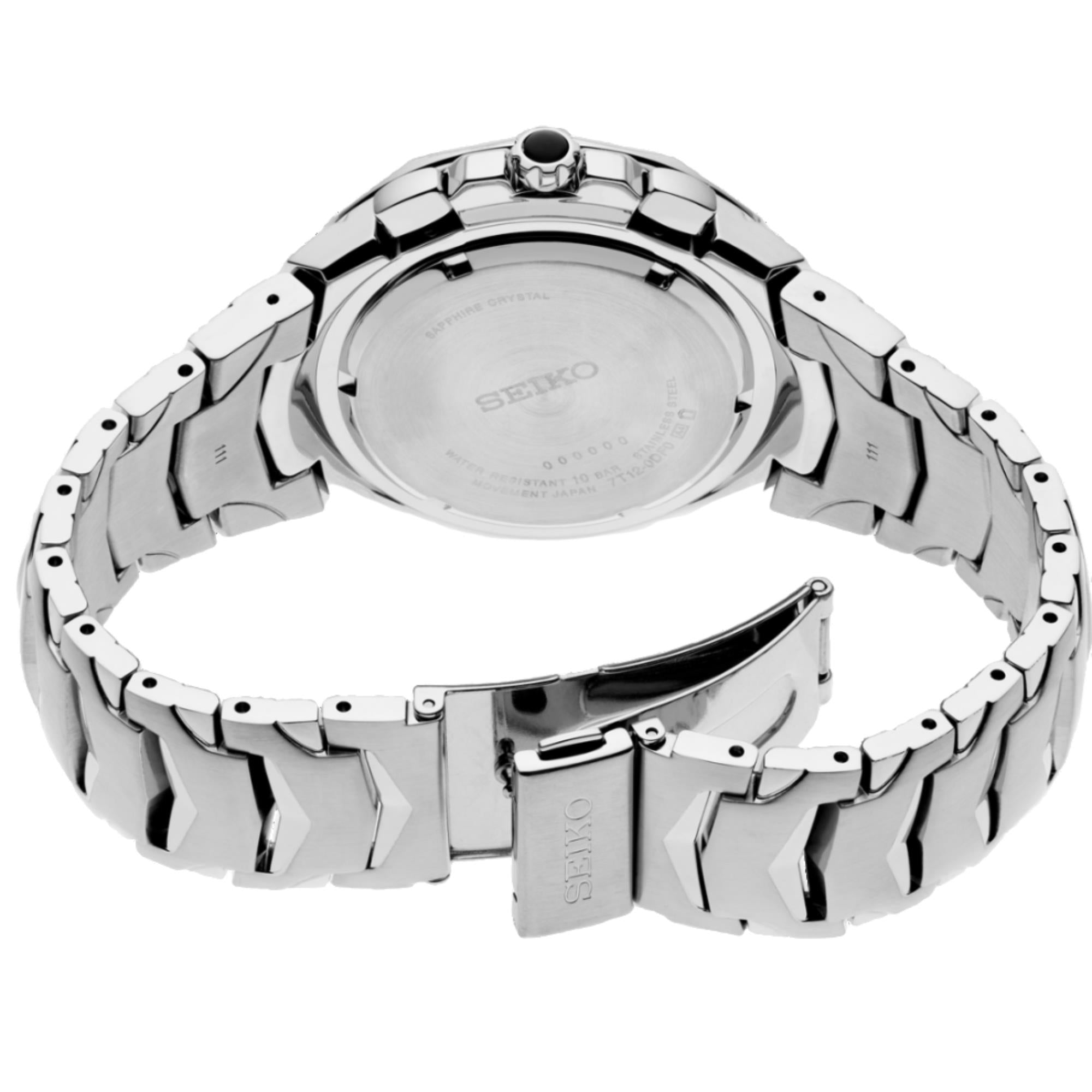 Seiko Coutura Quartz Chronograph Black Dial Stainless Steel Strap Men's Watch SRWZ27P9