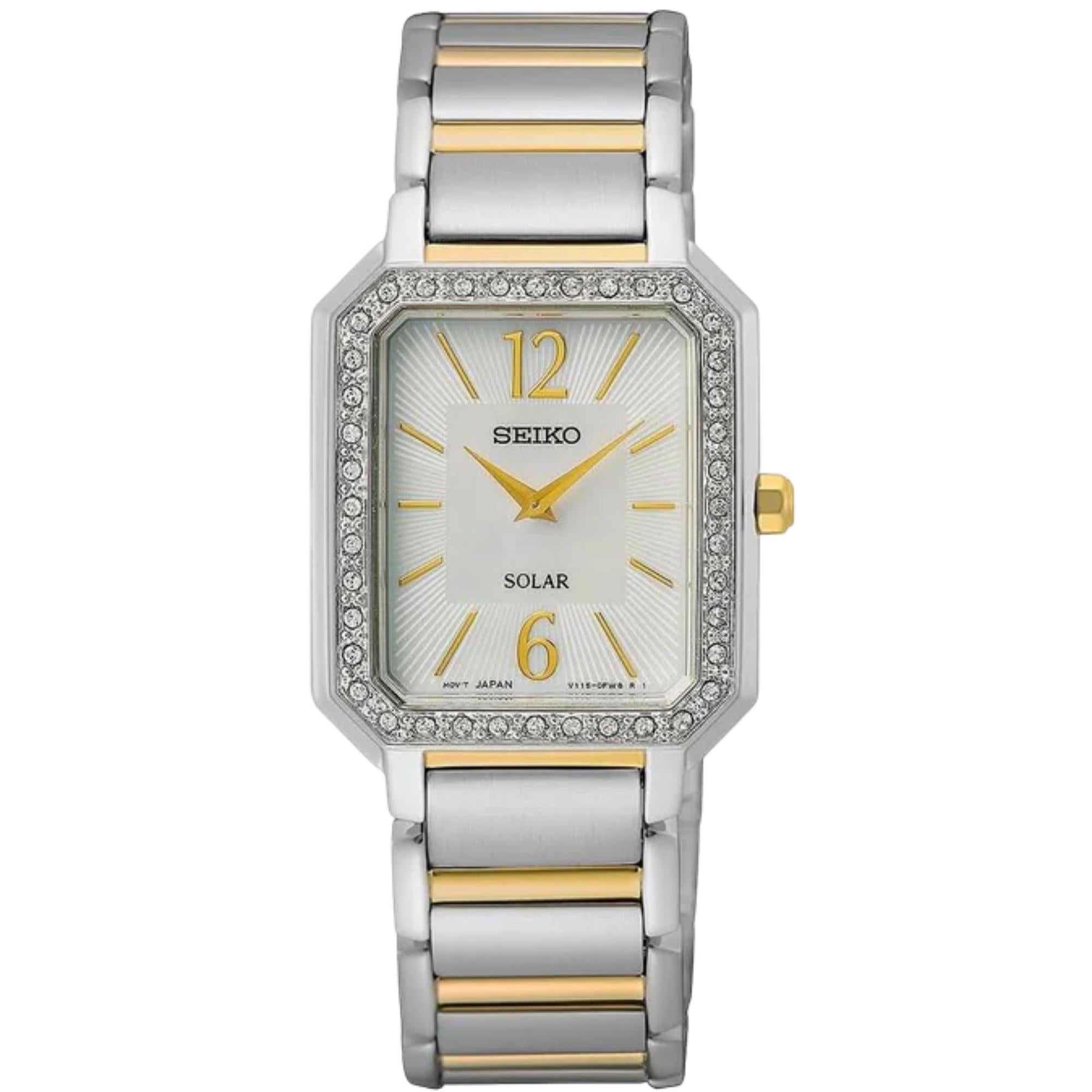Seiko Conceptual Solar Mother of Pearl Dial Stainless Steel Strap Women's Watch SUP466P1