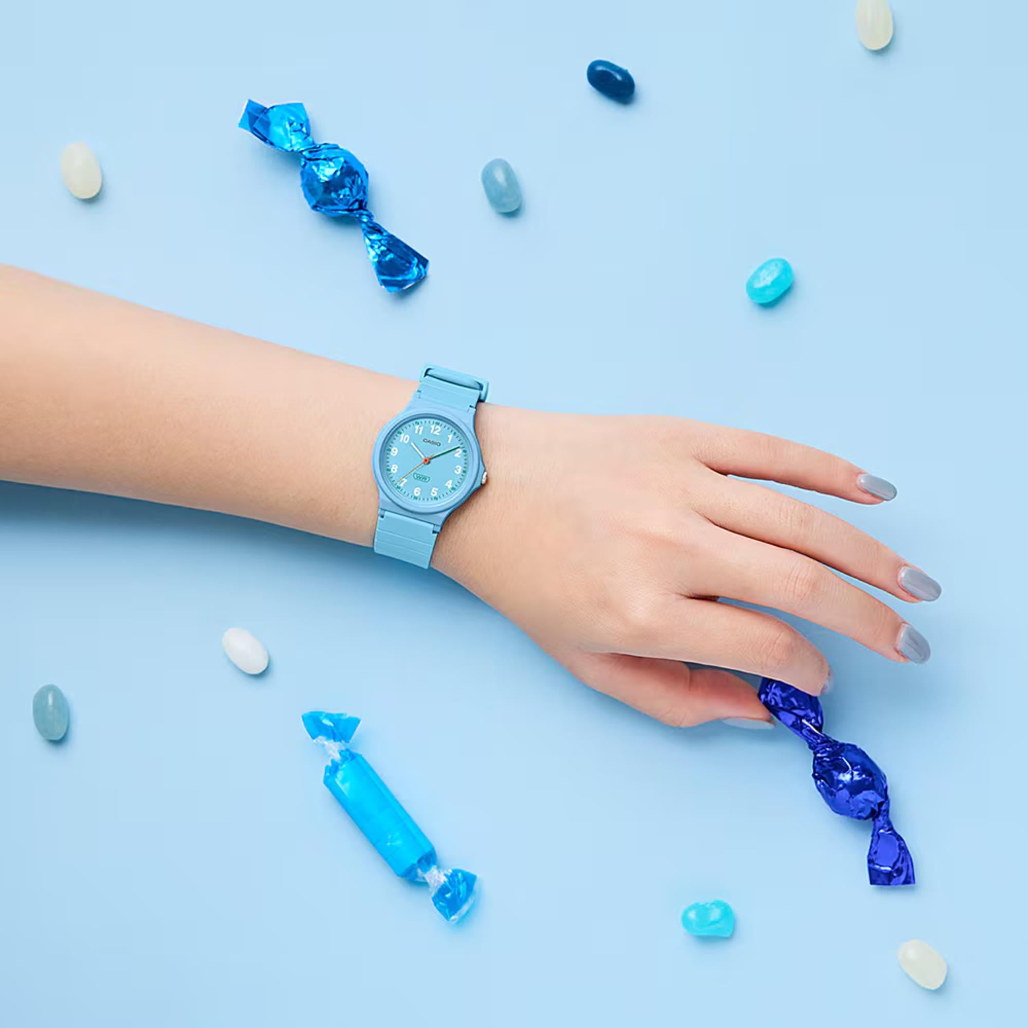 Casio POP Back-to-School Blue Dial Resin Strap Women's Watch LQ-24B-2BEF