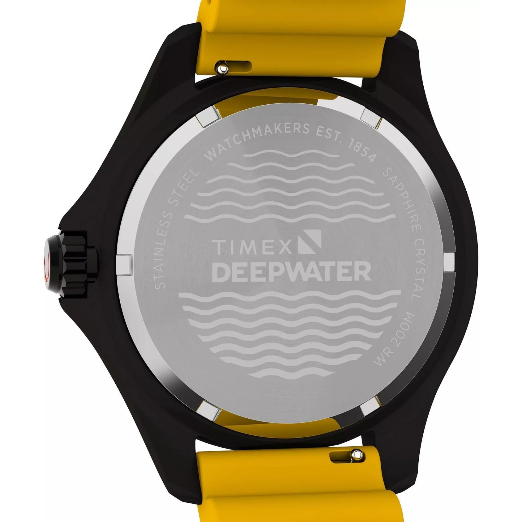 Timex Deep Water Meridian Black Dial Rubber Strap Men's Watch TW2W81700