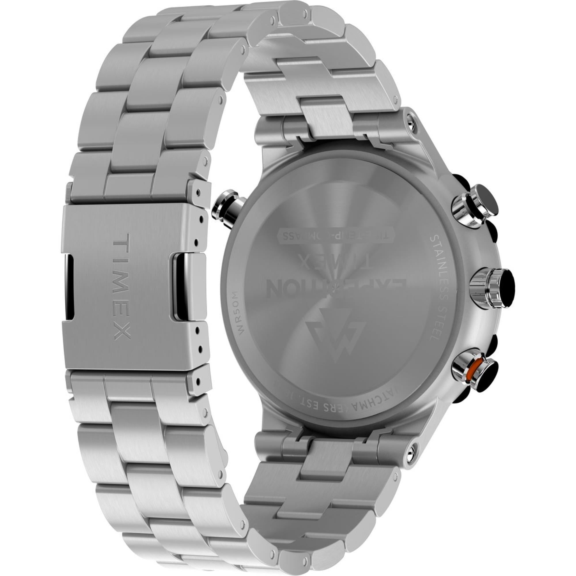 Timex Expedition Tide-Temp-Compass Grey Dial Stainless Steel Strap Men's Watch TW2Y12900