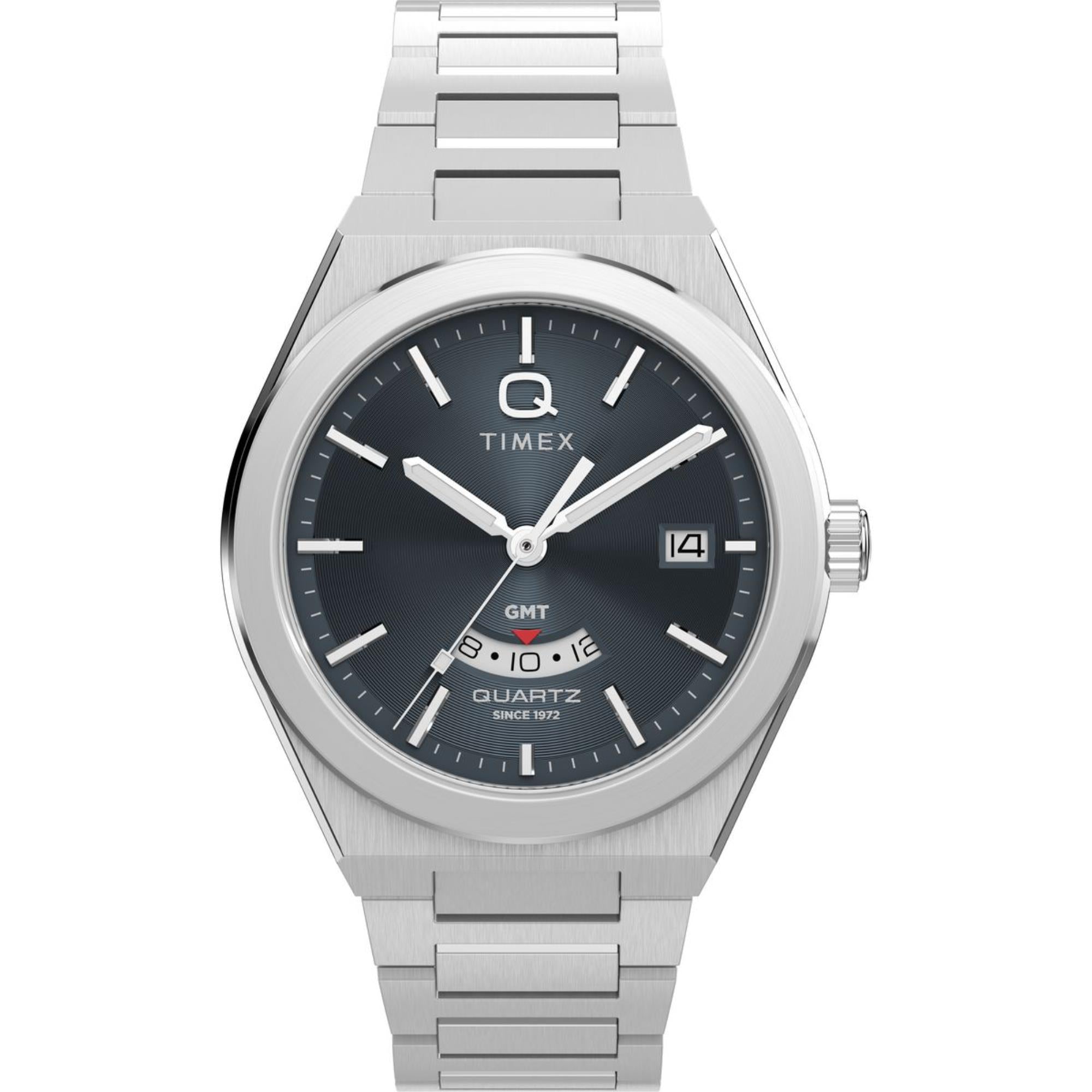 Timex Continental GMT Grey Dial Stainless Steel Men's Watch TW2Y12100