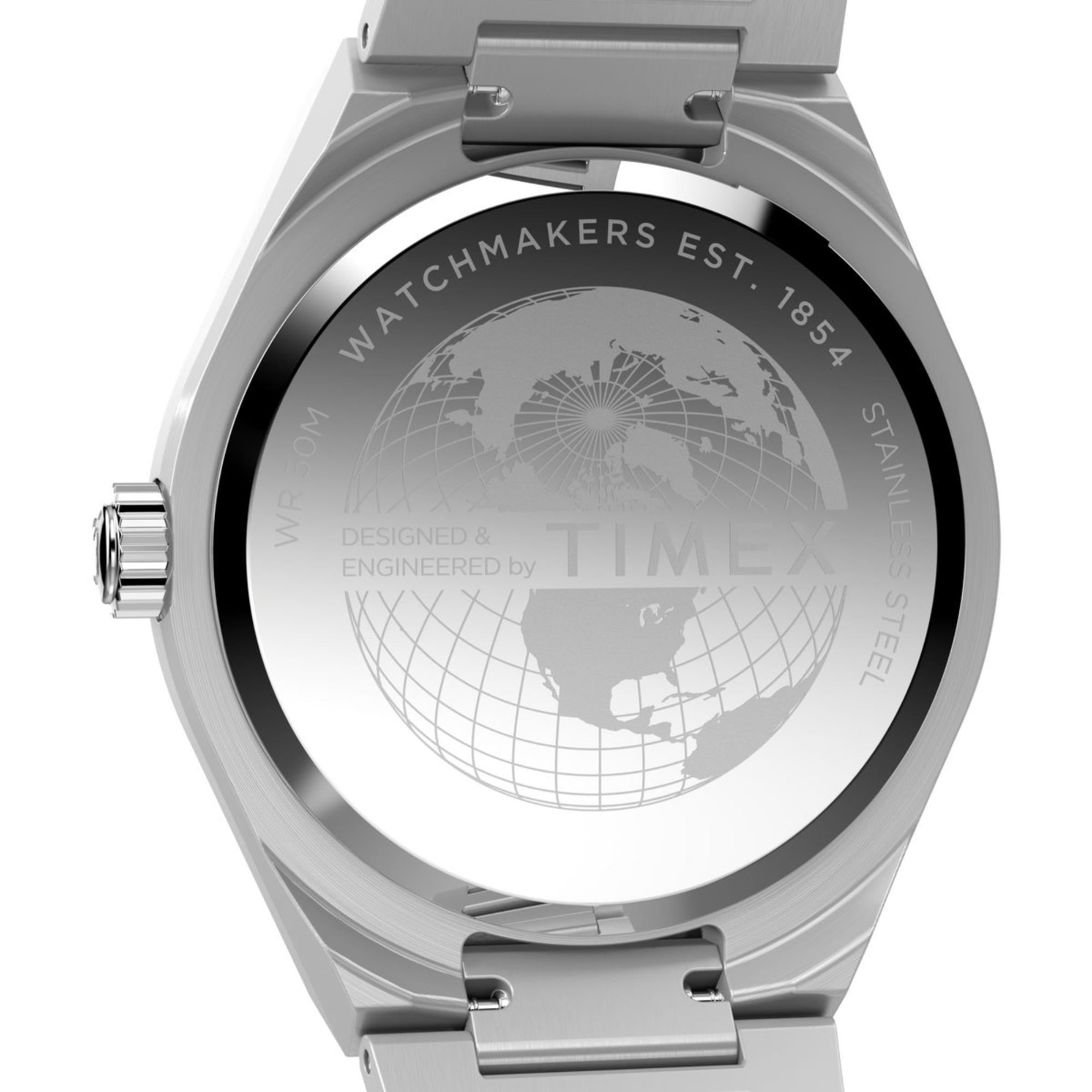 Timex Continental GMT Black Dial Steel Strap Men's Watch TW2Y12100